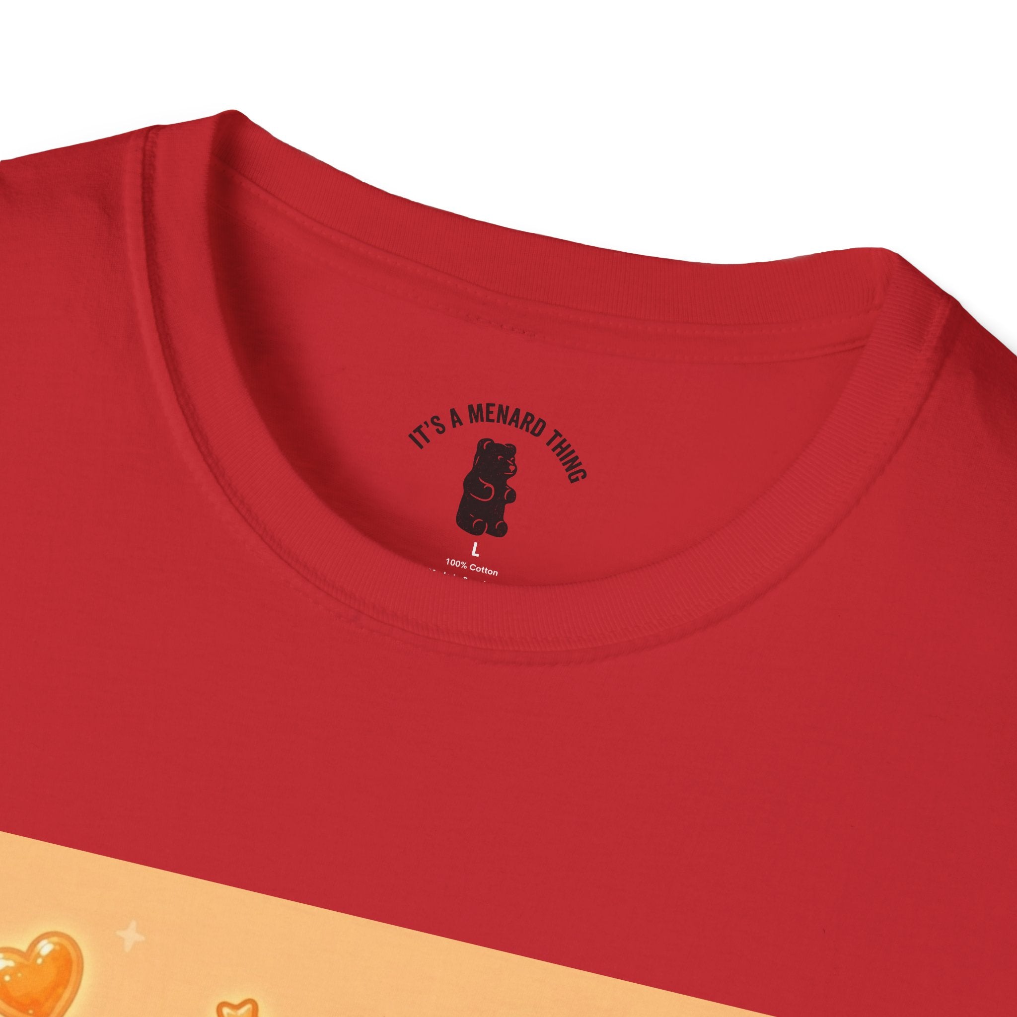 Orange Burst Gooey Gummy Bear T-Shirt —  Kawaii Graphic T-Shirt