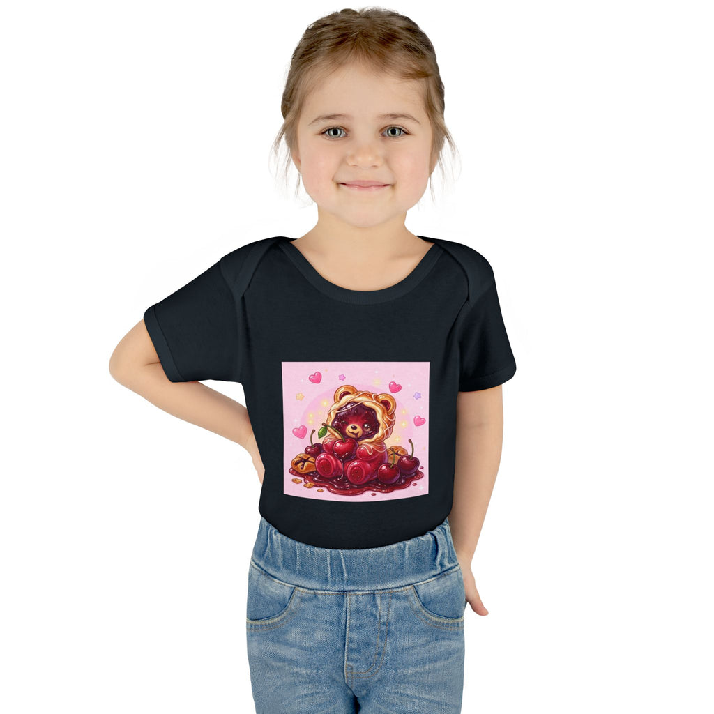 Cherry Danish Gooey Gummy Bear in Puff PJs (Infant Rib Onesie)
