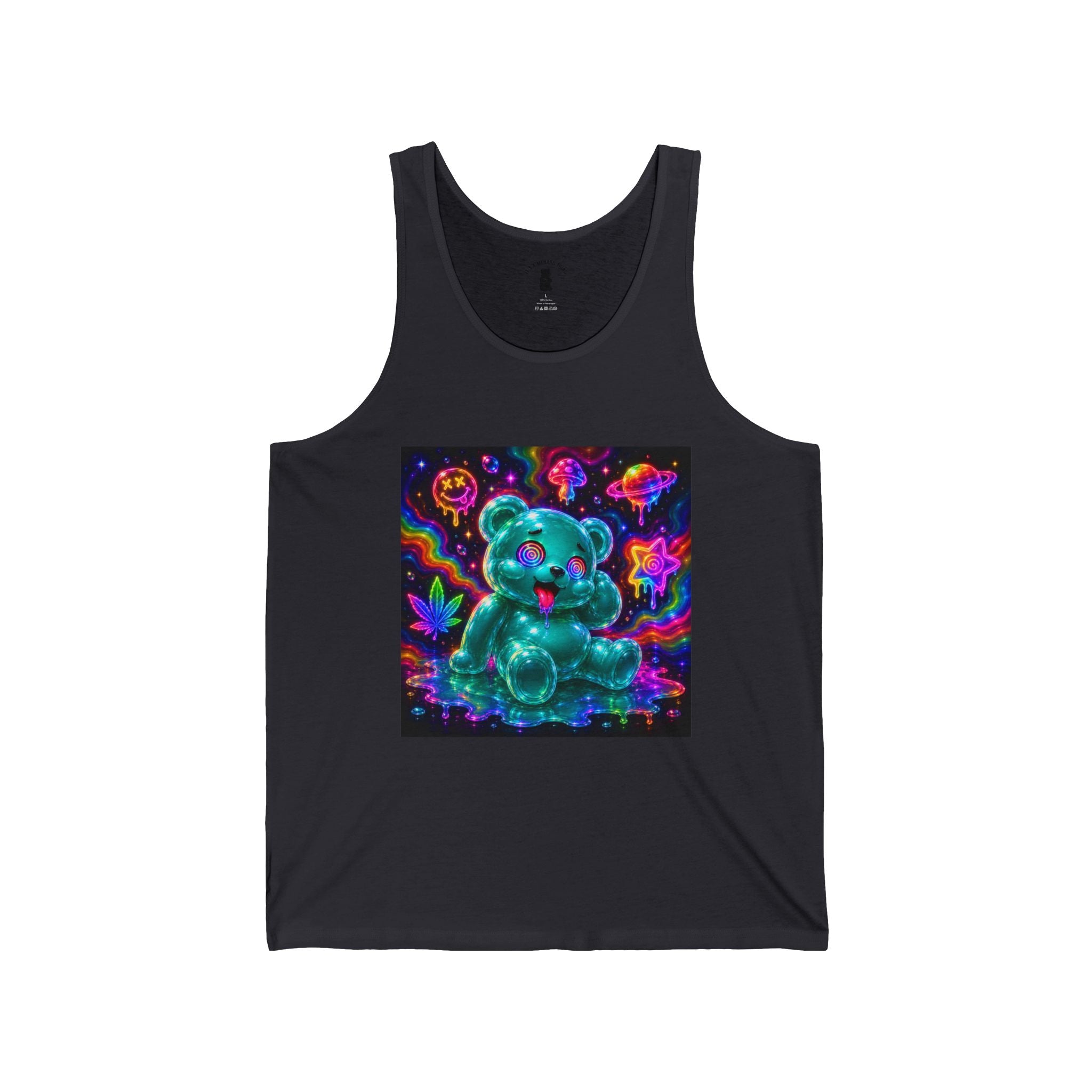 Psychedelic Trip Oozy Bears Friend, Teal Gummy Special Addition- Graphic Tank Top