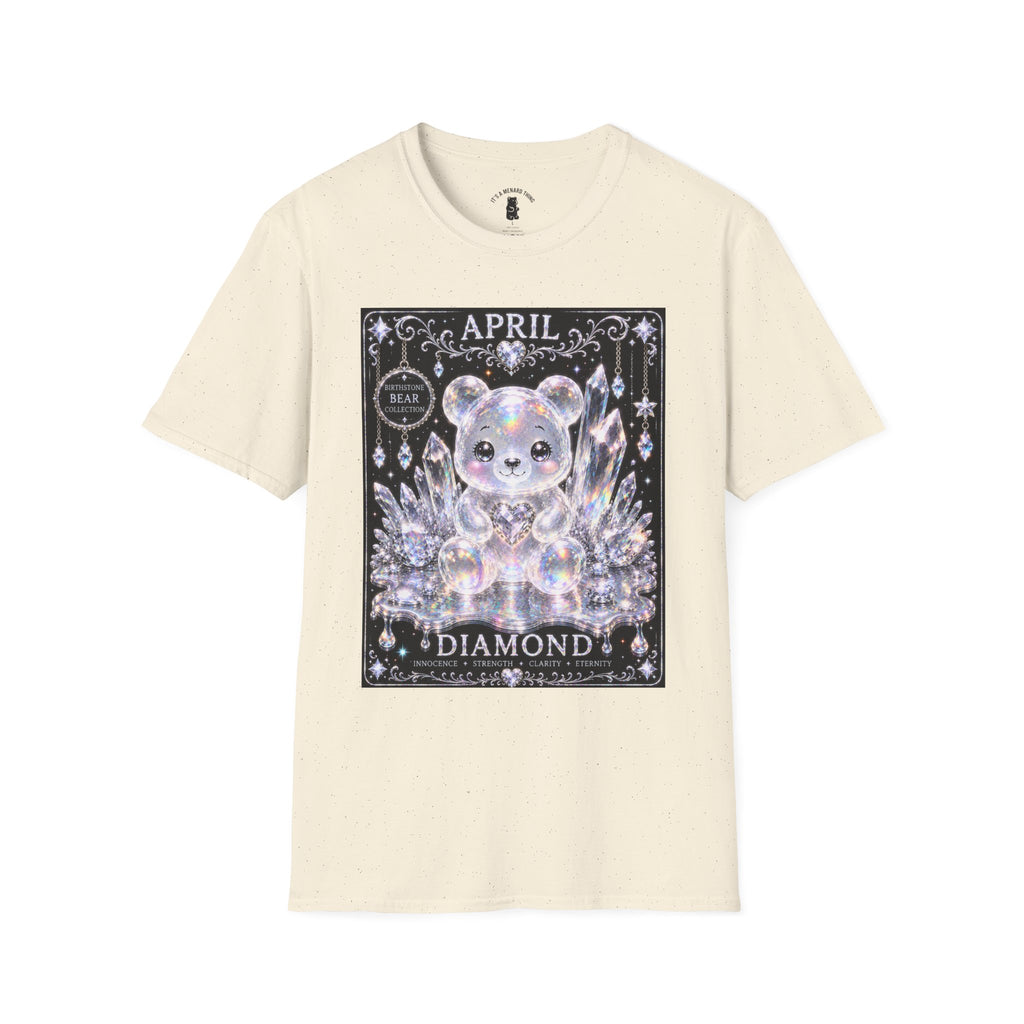 April, Diamond Birthstone Crystal Oozy Bear Friend Special Addition- Graphic Shirt