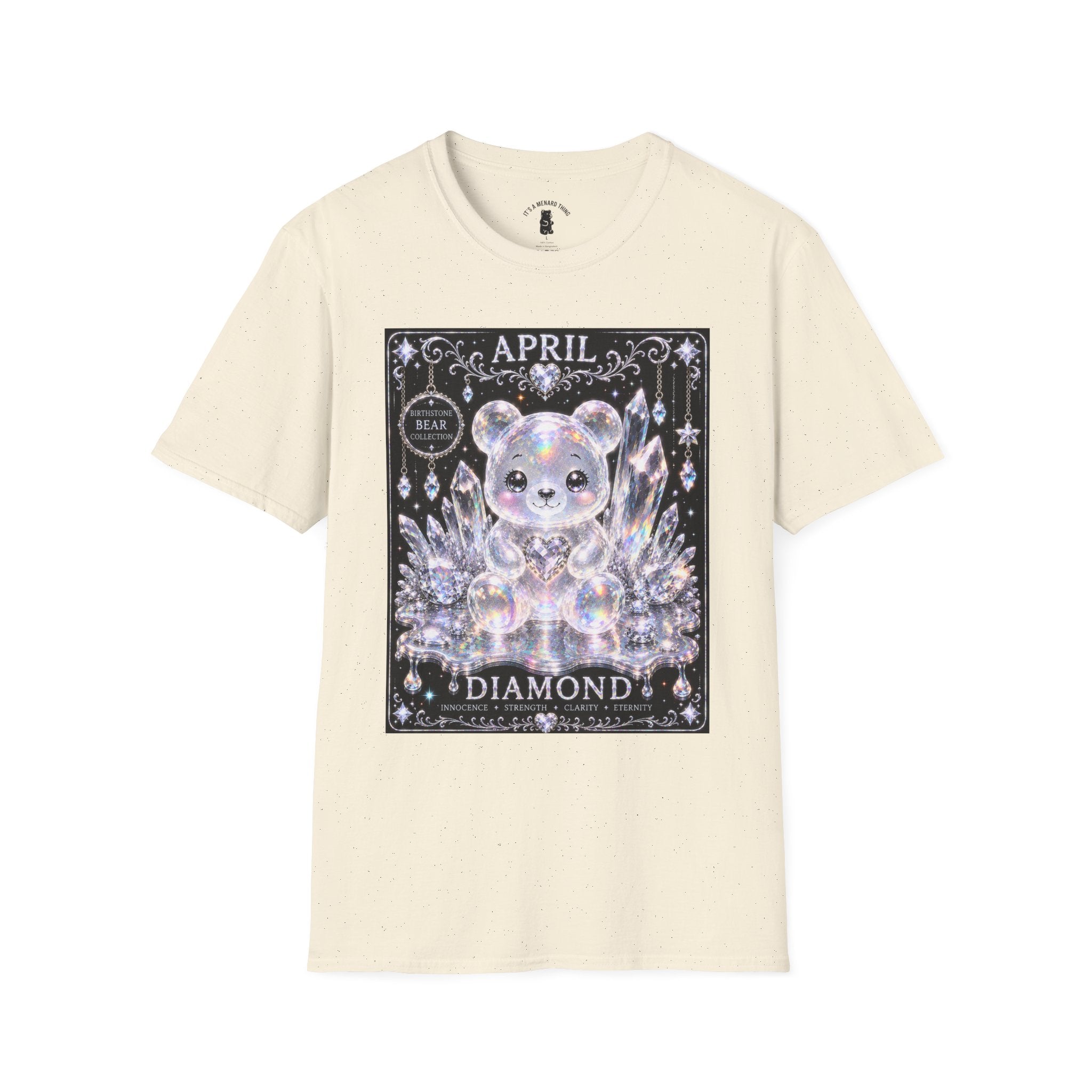 April, Diamond Birthstone Crystal Oozy Bear Friend Special Addition- Graphic Shirt