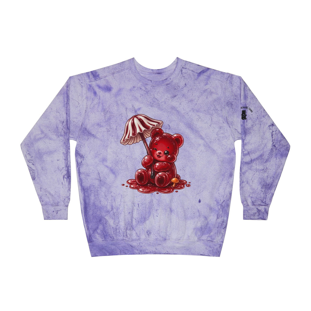 Special Red Stripped Mushroom, Gooey Gummy Bear -Kawaii Graphic Sweatshirt