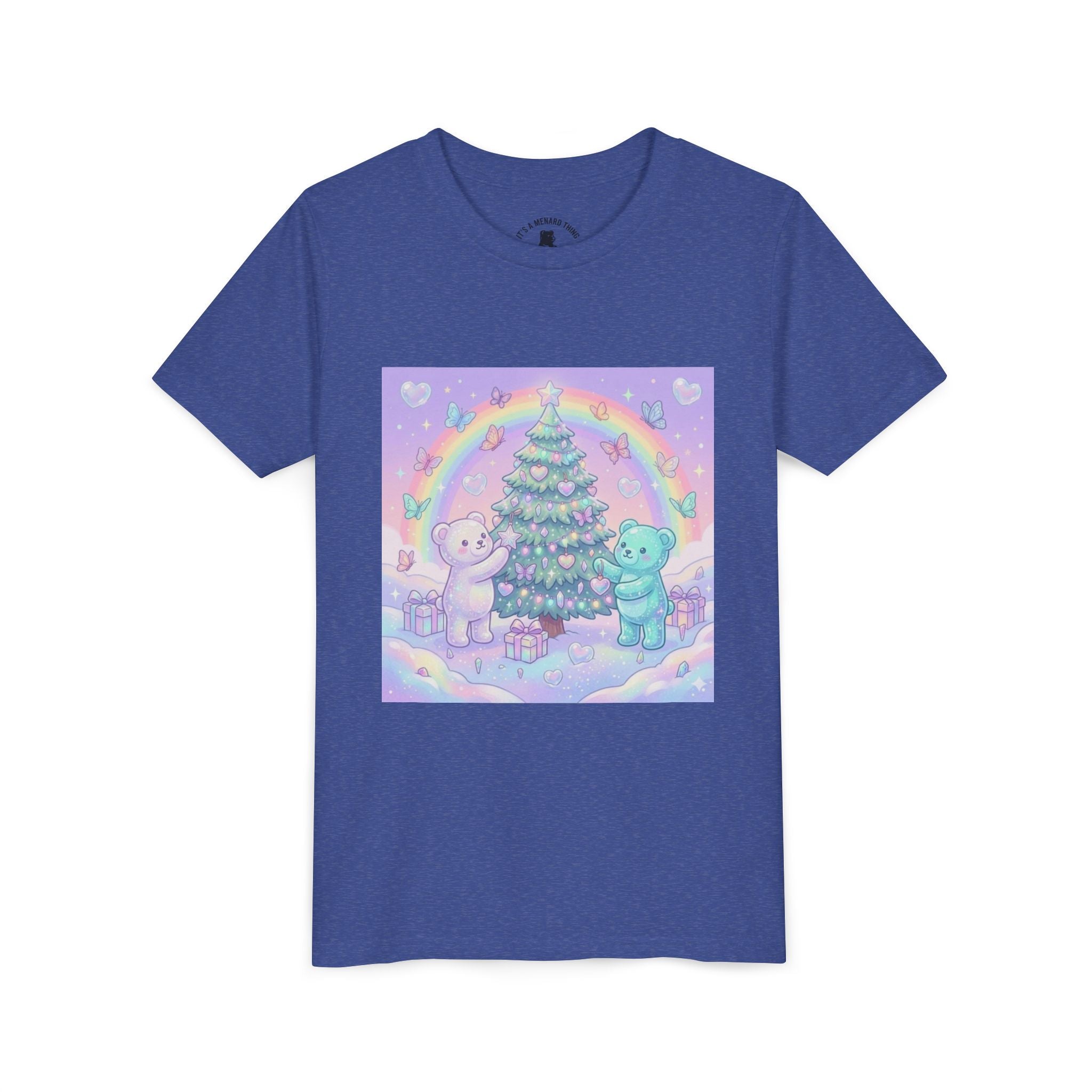 Gooey Gummy Bears Decorating Christmas Tree with Rainbow | Holiday Youth Shirt