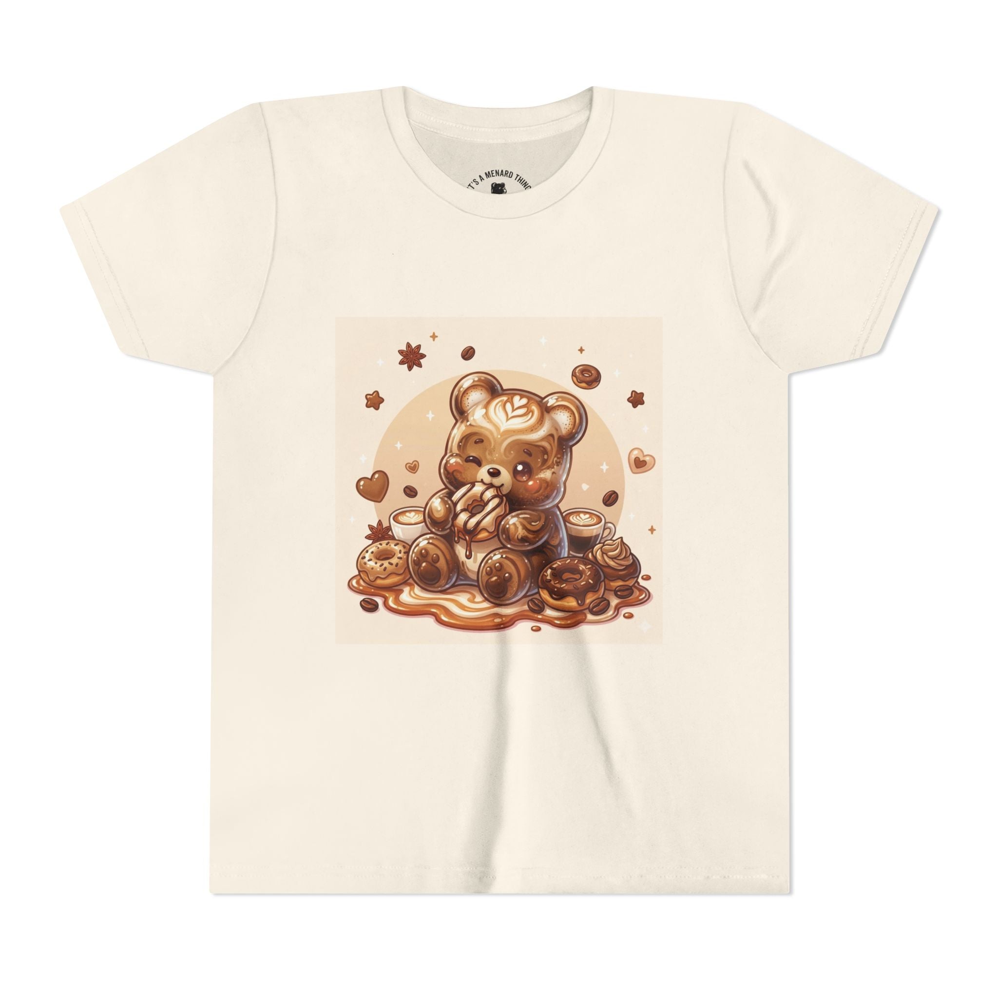 Coffee & Donuts Gooey Gummy Bear Graphic Kids Shirt