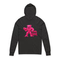 Weightlifter, Neon Pink Oozy Buff Bear Gummy Gym Addition- Adult Workout Sweatshirt