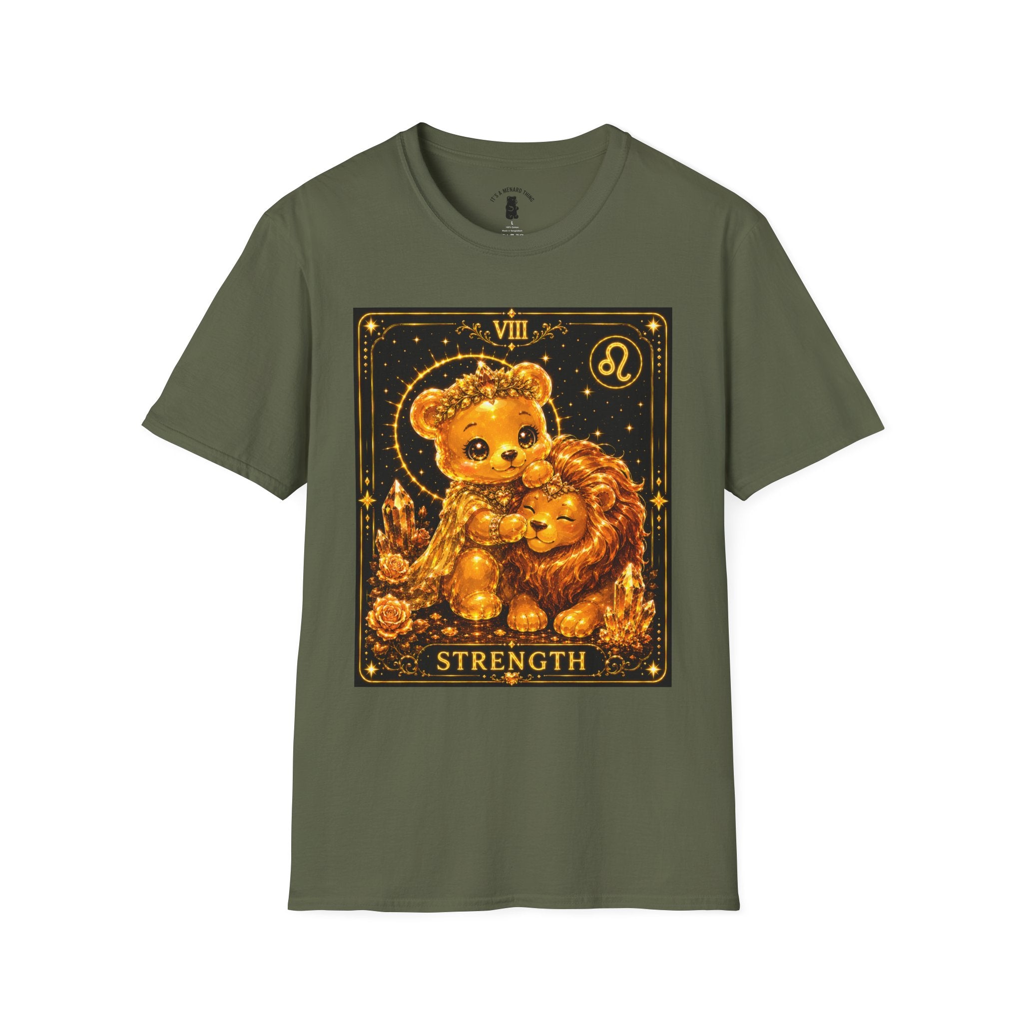 Strength Tarot Golden Lion & Oozy Bear Friend Special Addition- Graphic Shirt