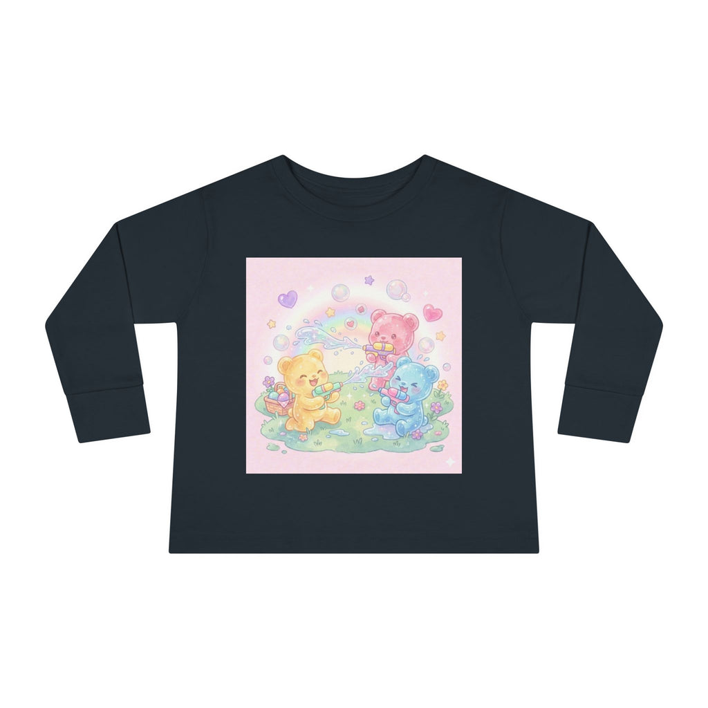 Water War Play time, Oozy Bear Group Gummy Friends- Graphic Long Sleeve Shirt