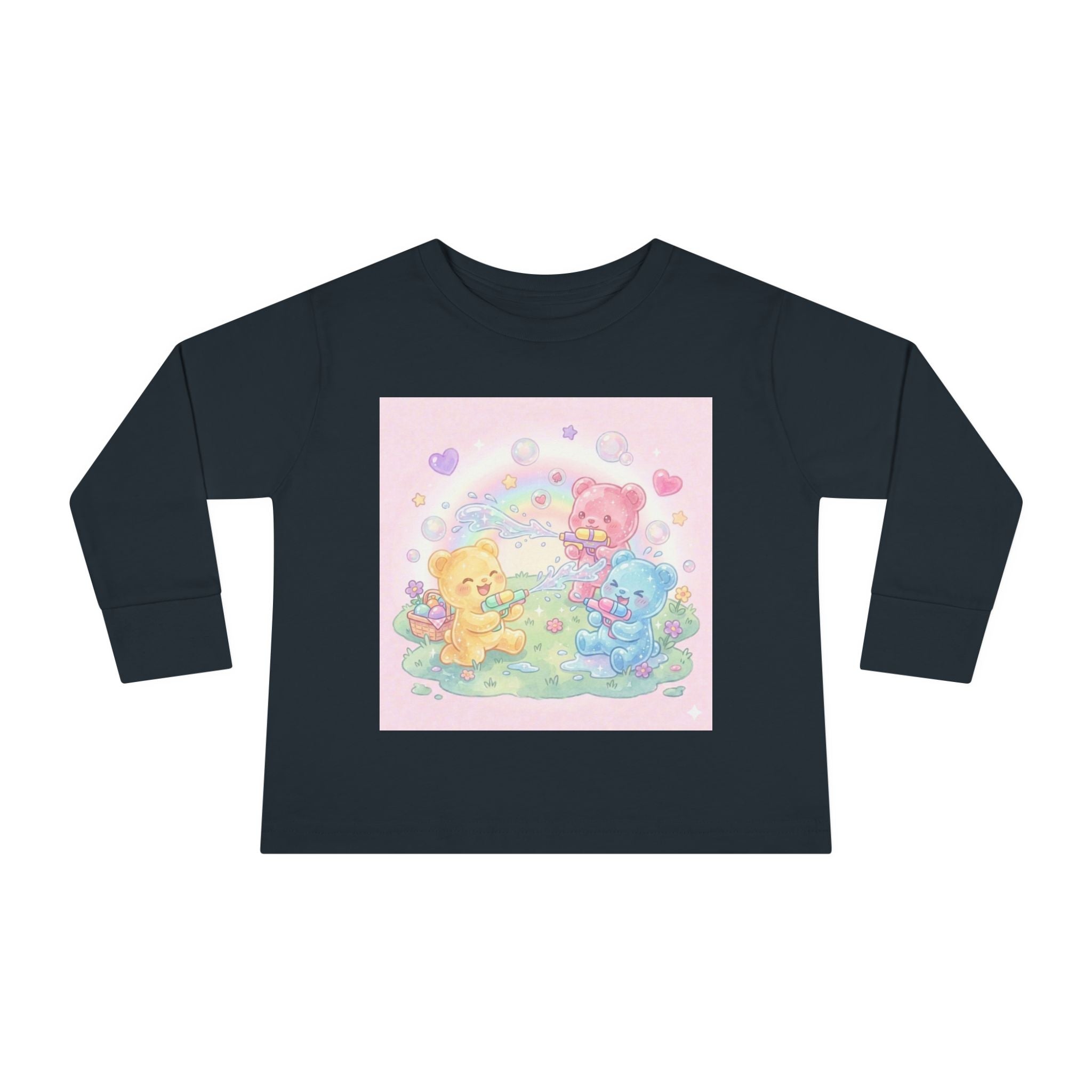 Water War Play time, Oozy Bear Group Gummy Friends- Graphic Long Sleeve Shirt