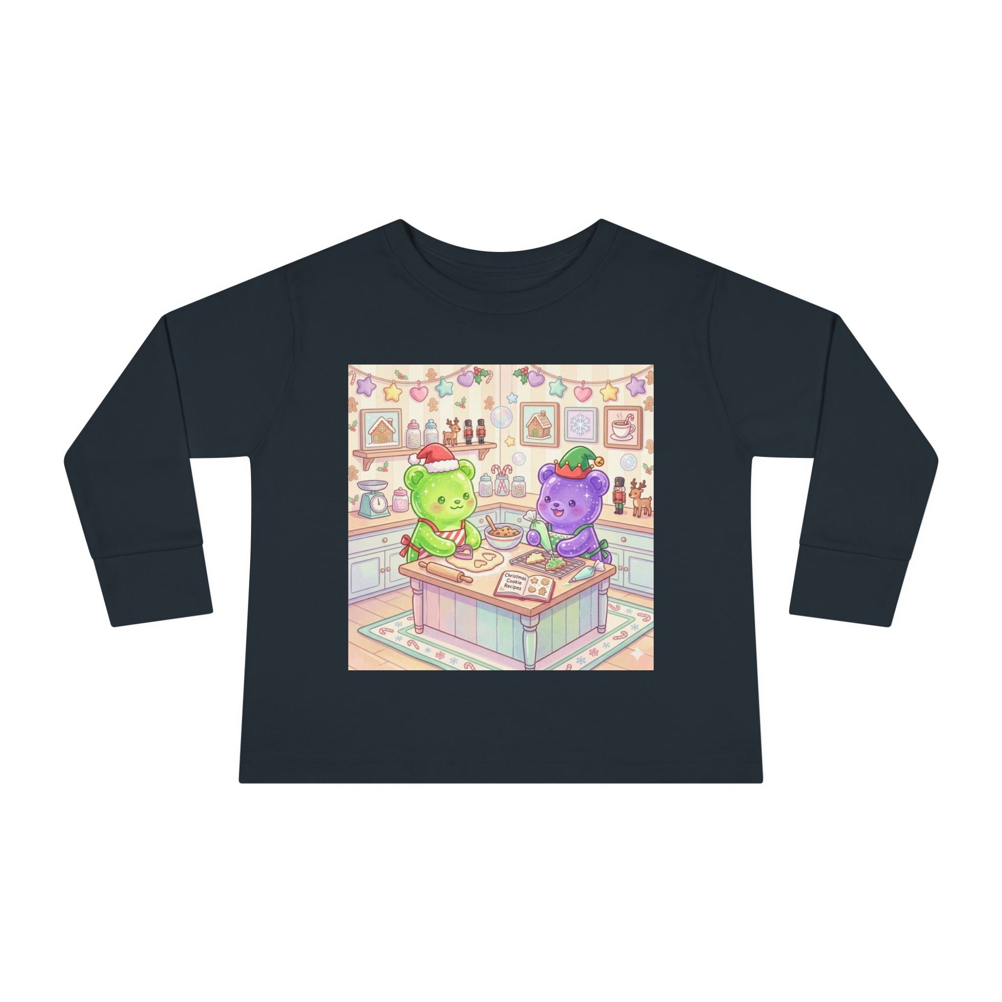 Little Holiday Bakers, Oozy Bear Gummy Friends- Graphic Long Sleeve Shirt