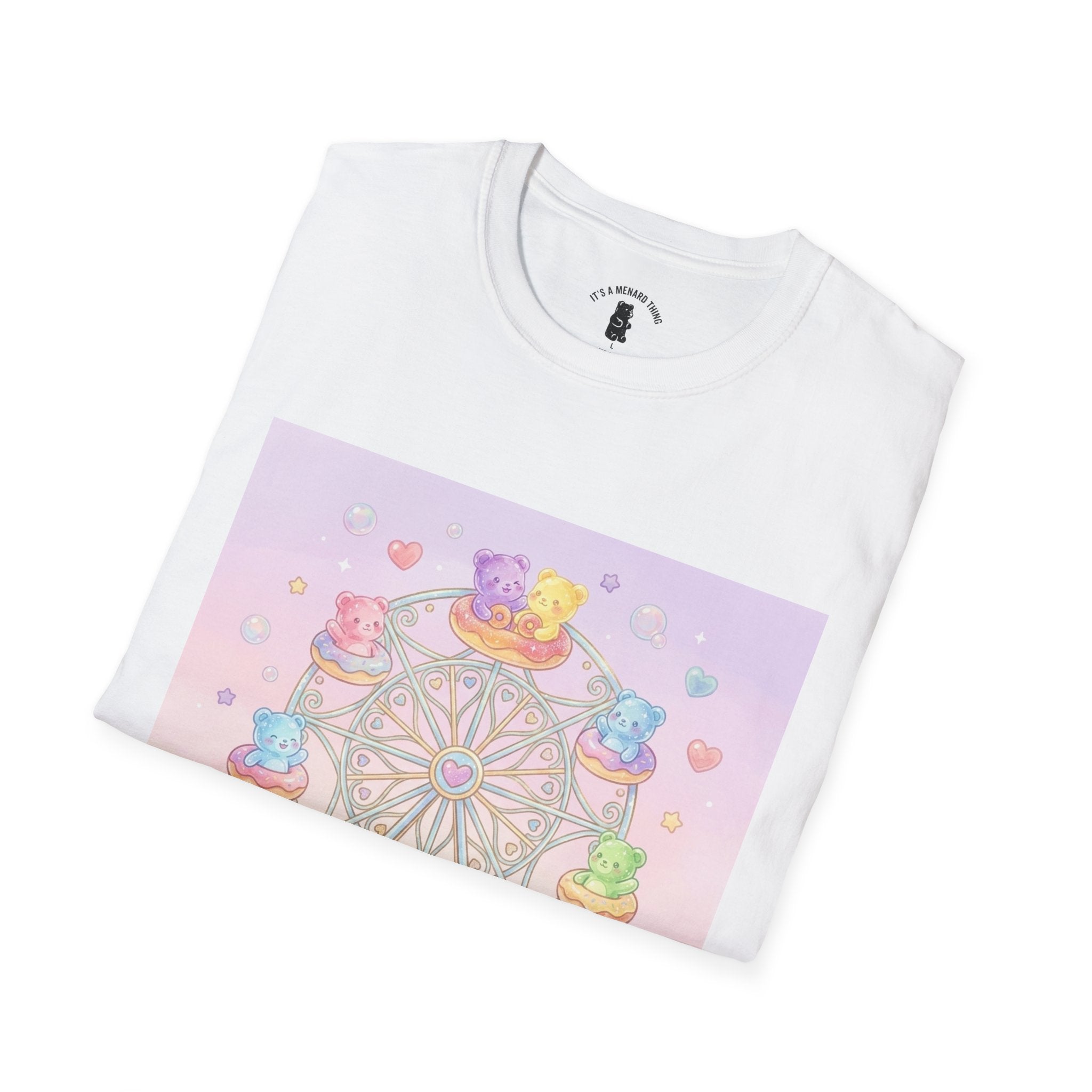 Carnival, Riding the Ferris Wheel with Gooey Gummy Friends T-Shirt — Cute Graphic Tee