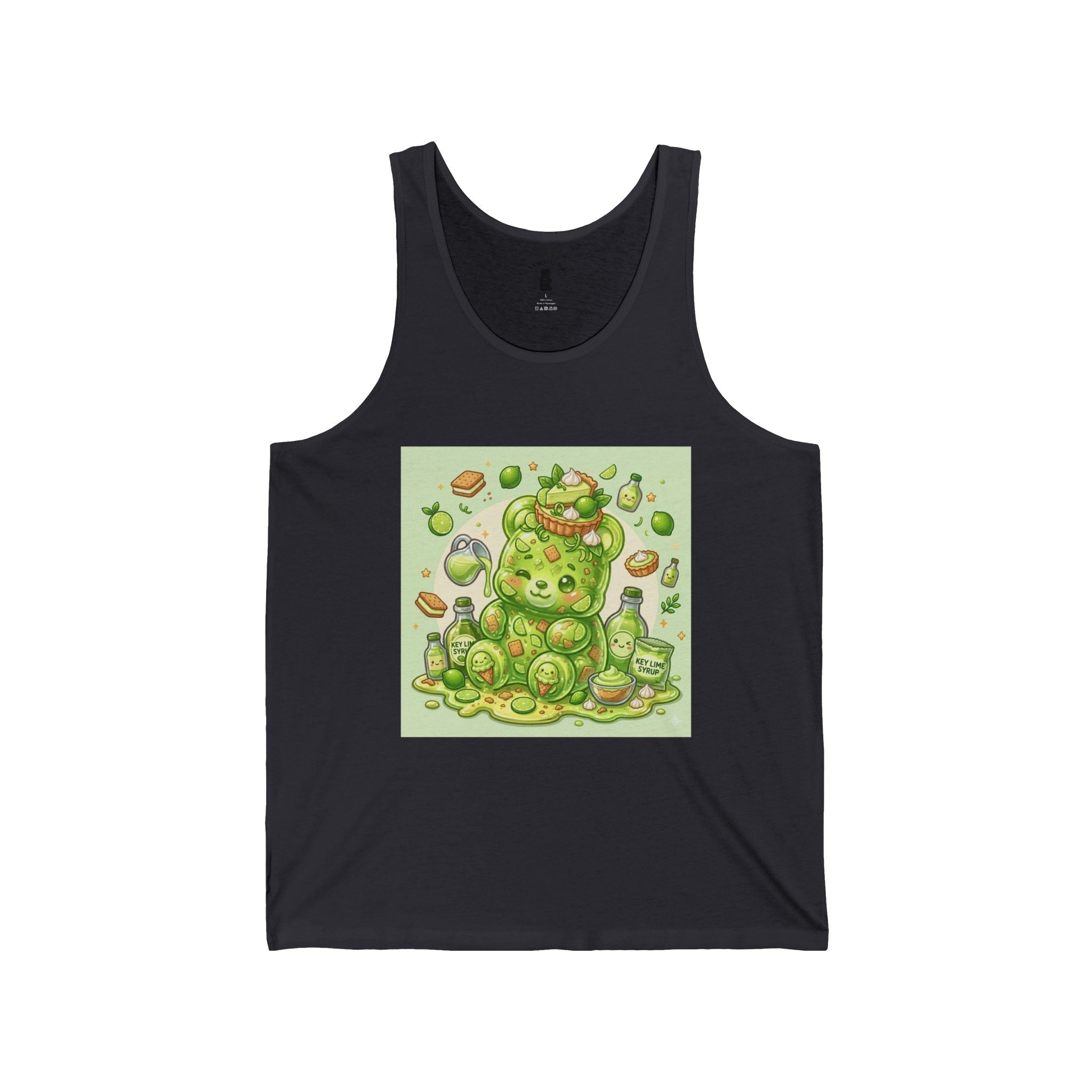 Key Lime Pie & Whipe Cream, Green Gooey Gummy Bear — Kawaii Graphic Tank