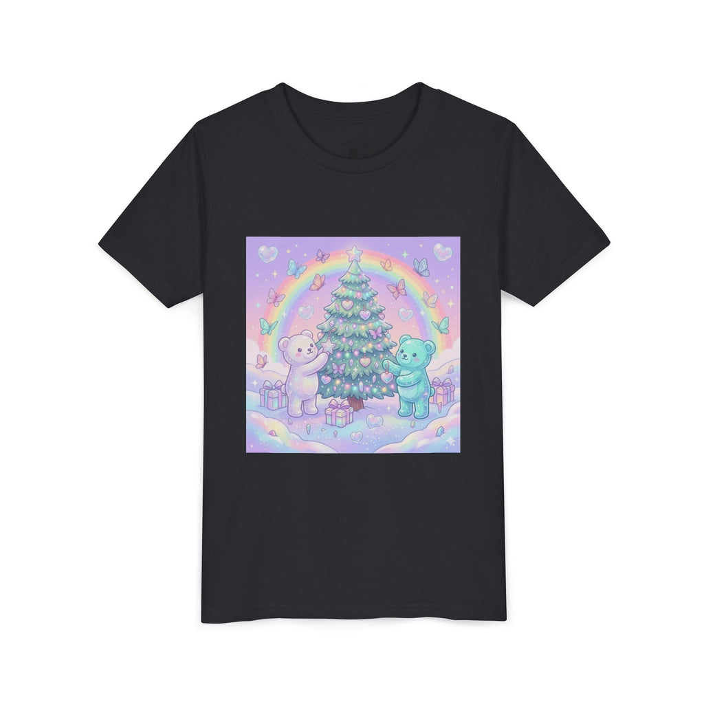 Gooey Gummy Bears Decorating Christmas Tree with Rainbow | Holiday Youth Shirt