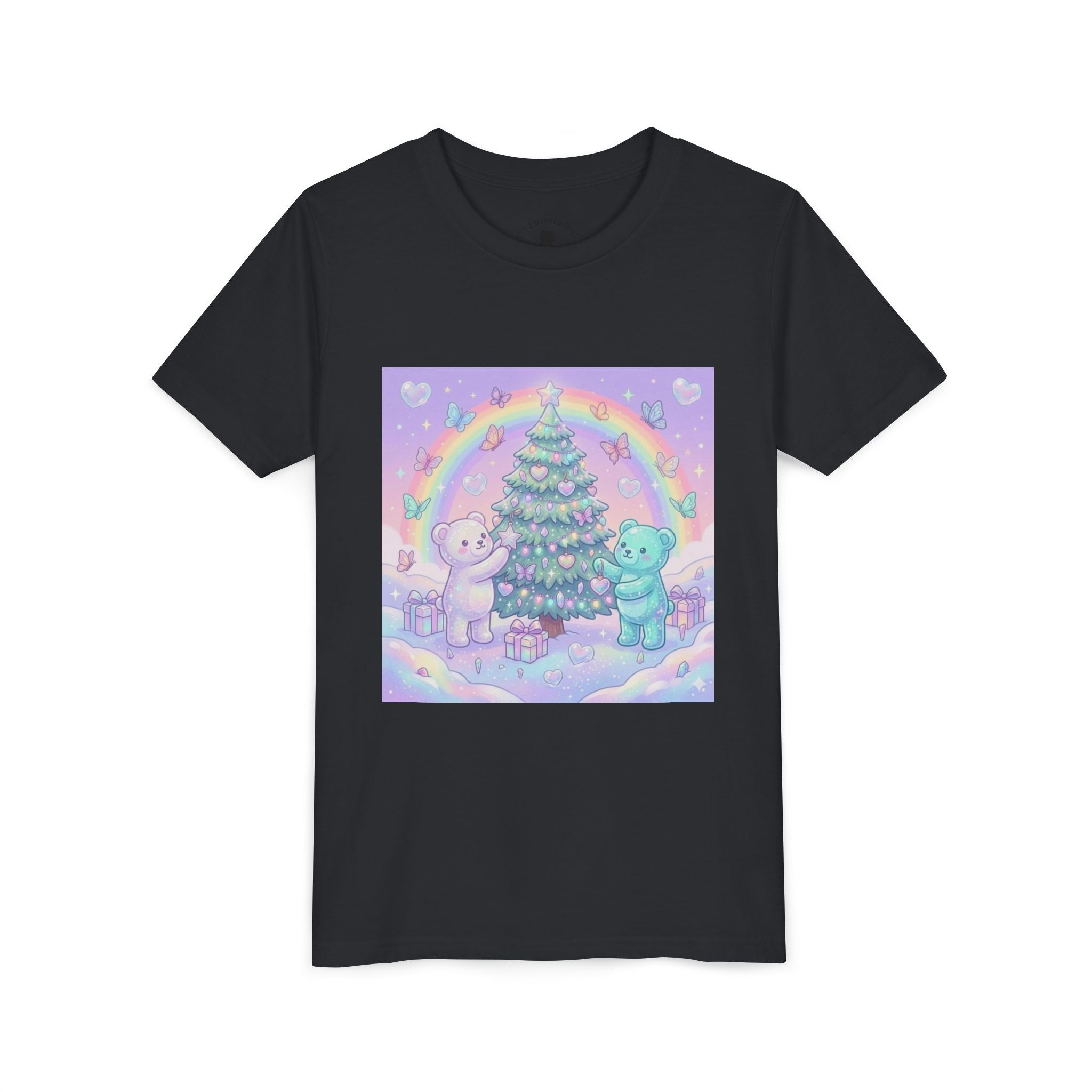 Gooey Gummy Bears Decorating Christmas Tree with Rainbow | Holiday Youth Shirt