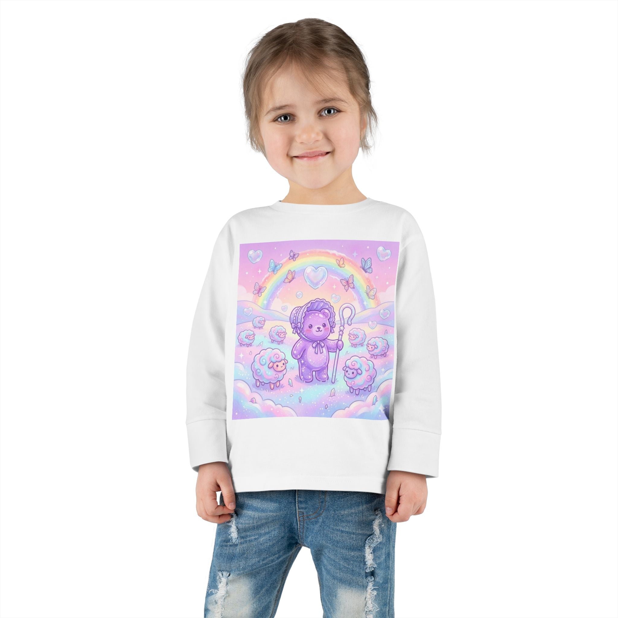 Sweet Dreams, Cotton Candy Sheep & Oozy Shepard of Snoozes_ Graphic Long Sleeve