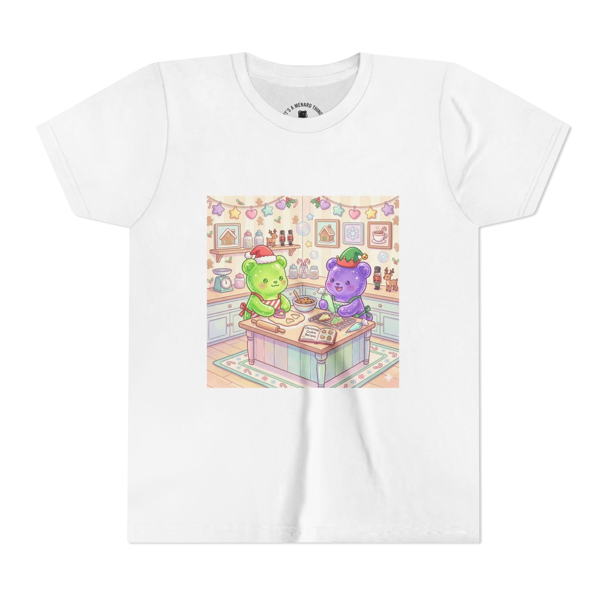 Gooey Gummies making Holiday Cookies T‑Shirt — Cute Pastel Kitchen Baking Design
