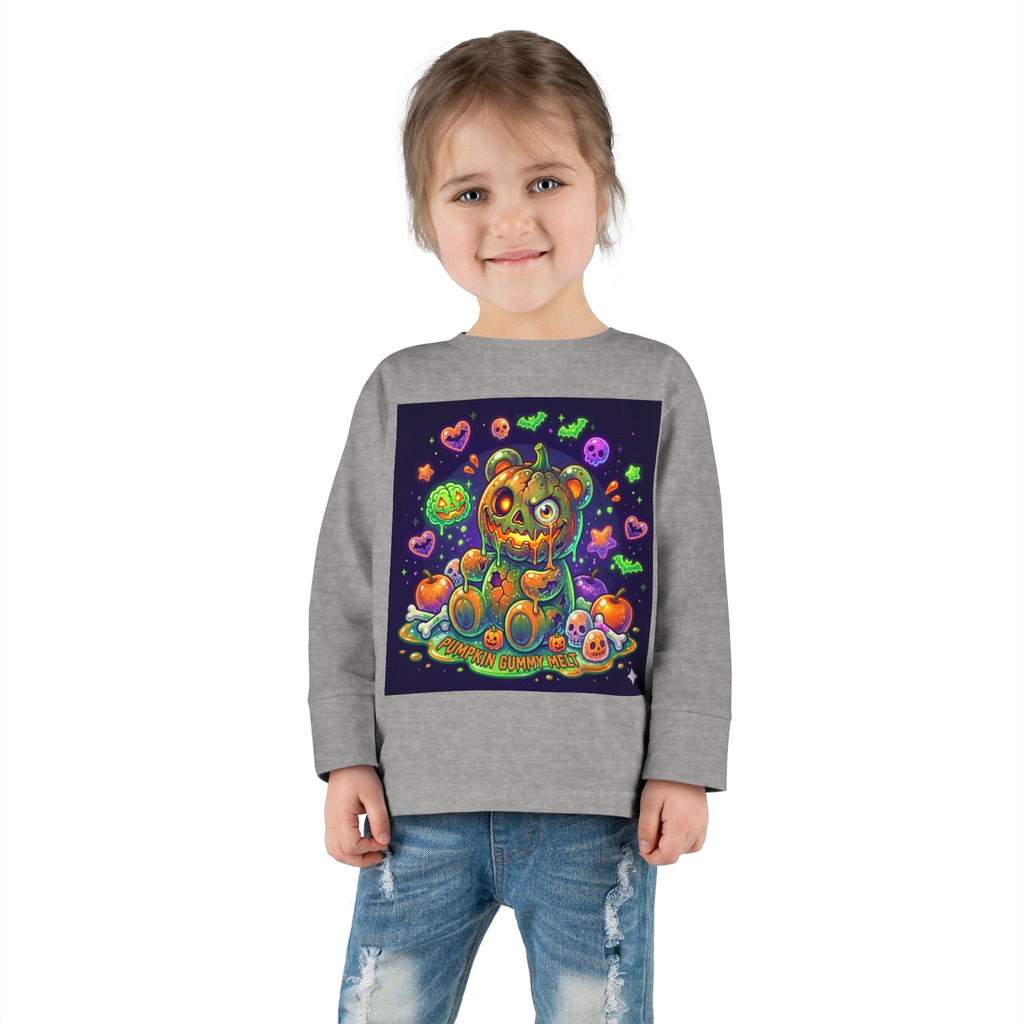 Pumpkin Oozy Bear, Halloween Special- Kids Graphic Long Sleeve Shirt