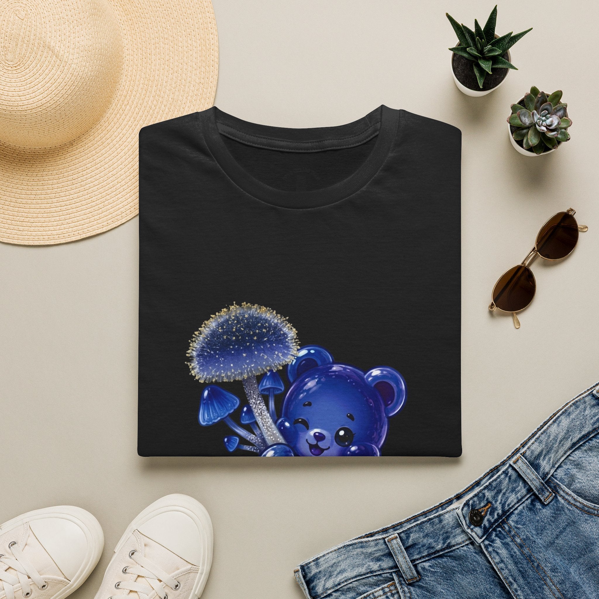 Special Small Blue Mushroom, Oozy Bears Gummy Friend- Graphic Shirt