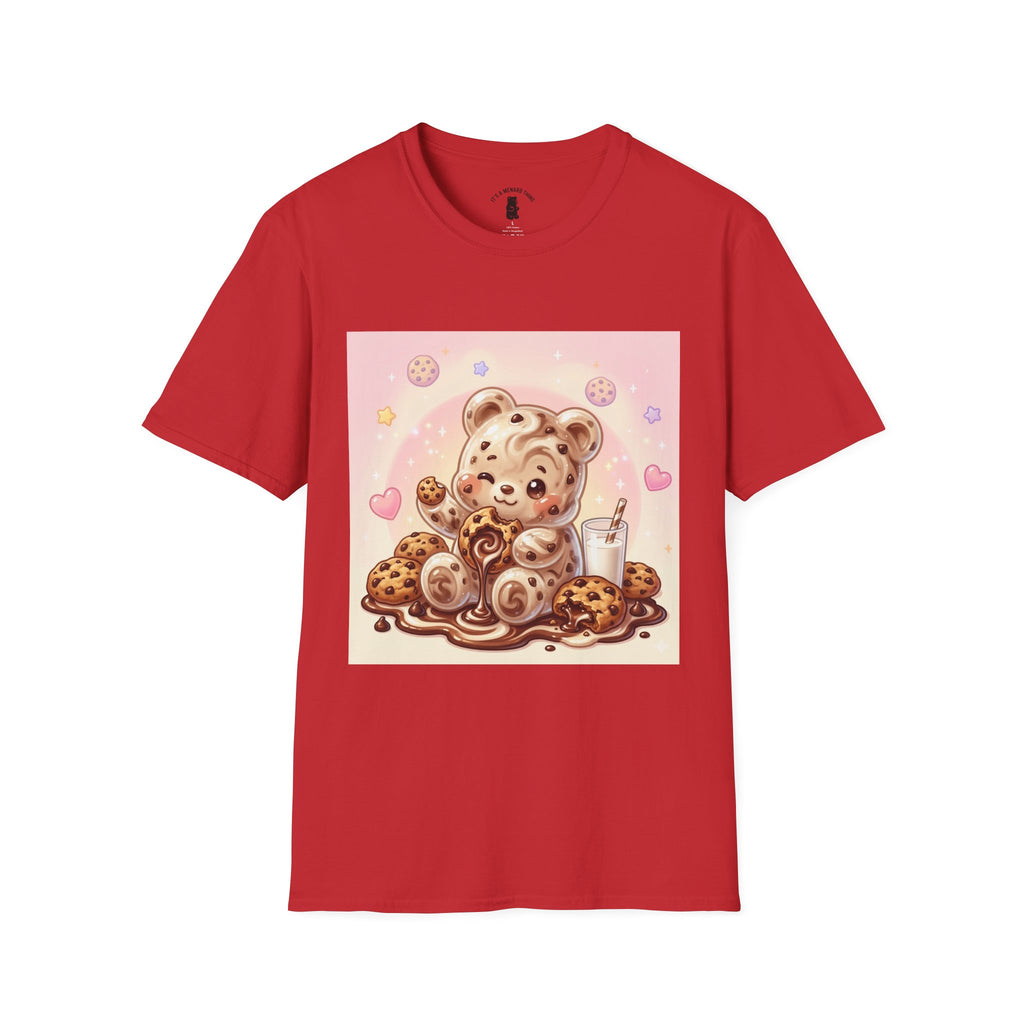 Cookies and Milk, Fudge Gooey Gummy Bear — Kawaii Graphic T-Shirt