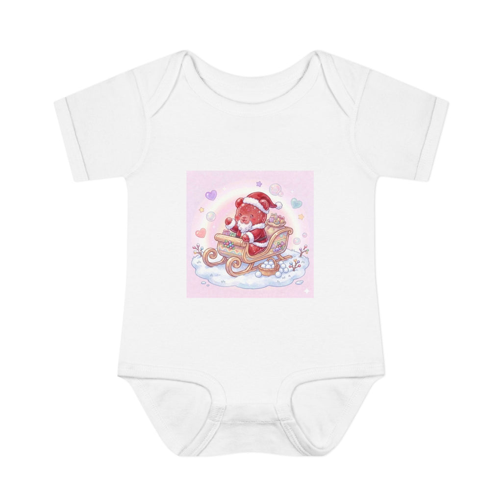 Baby Bodysuit – Gooey Gummy Santa in Sleigh Christmas Infant Onesie
