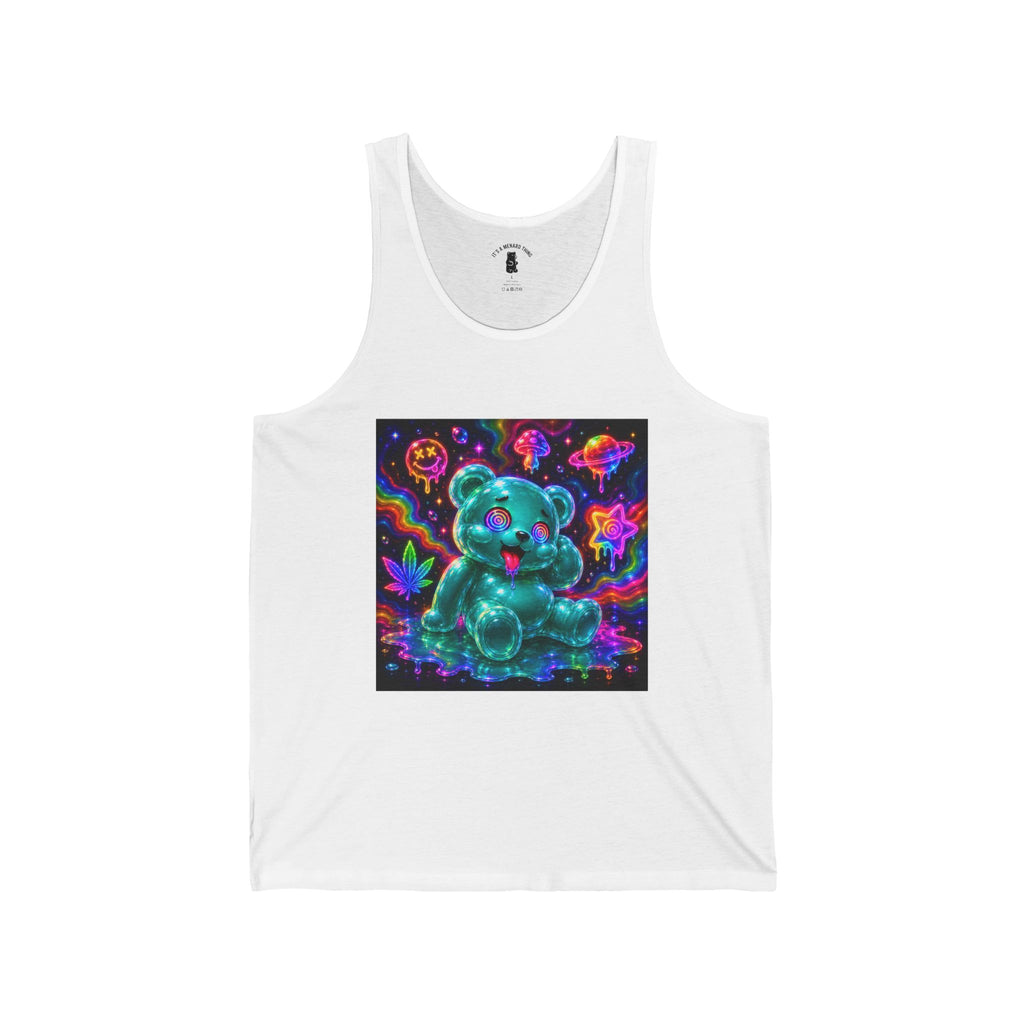 Psychedelic Trip Oozy Bears Friend, Teal Gummy Special Addition- Graphic Tank Top