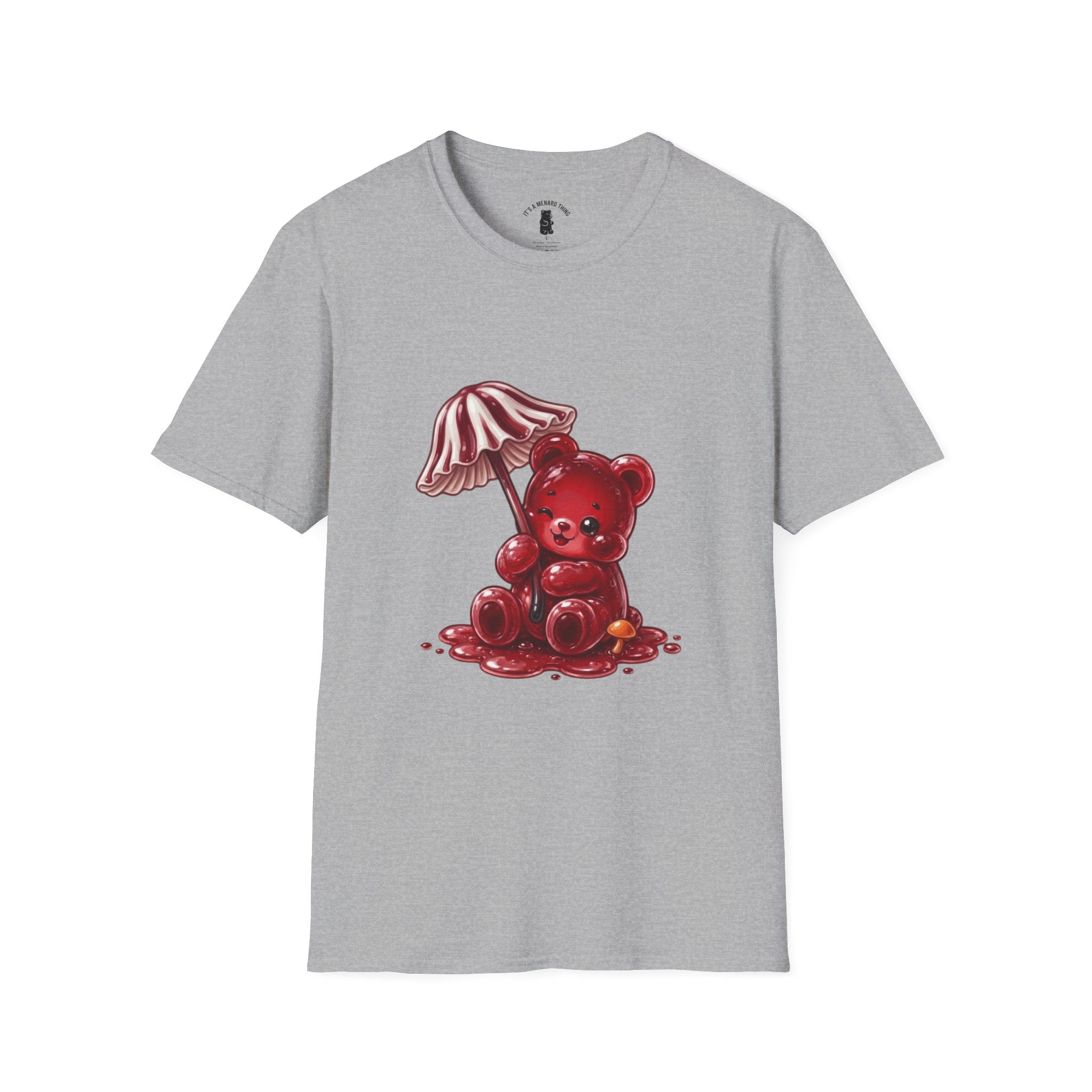 Special Red Stripped Mushroom Umbrella, Oozy Bear Gummy Friend- Graphic Shirt