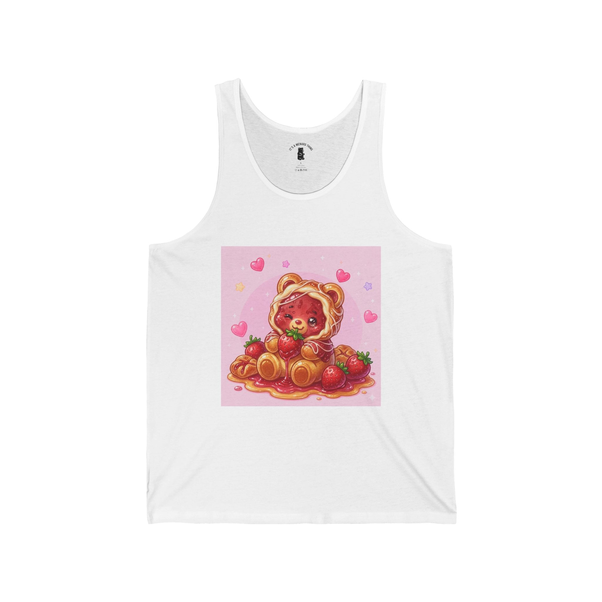 Strawberry Danish Special, Puff PJ Gooey Gummy Bear — Kawaii Graphic Tank Top