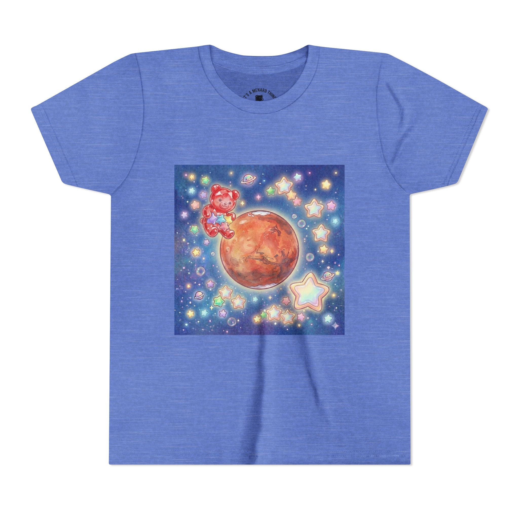 Look to Mars, Red Gooey Crystal Gummy Bear- Galaxy Graphic Youth T-Shirt