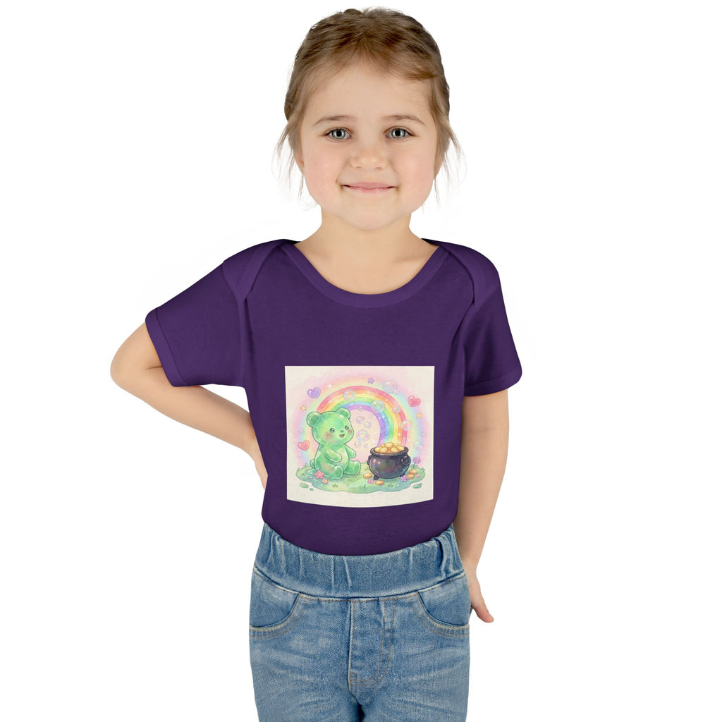 Rainbow Gooey Gummy Bear Found Inner Treasure – Cute St. Patrick’s Day Luck Baby Onesie