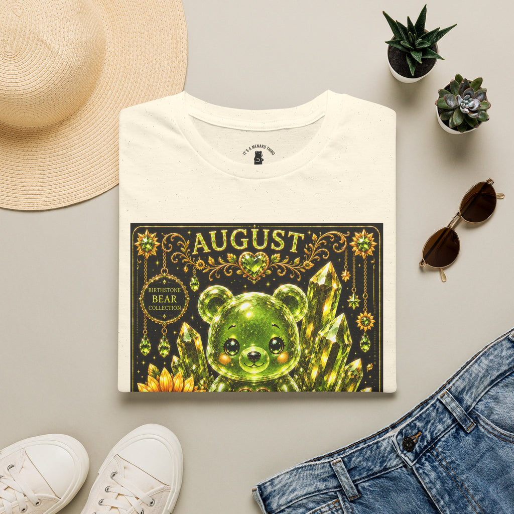 August Peridot Birthstone Oozy Bear Addition- Graphic Shirt
