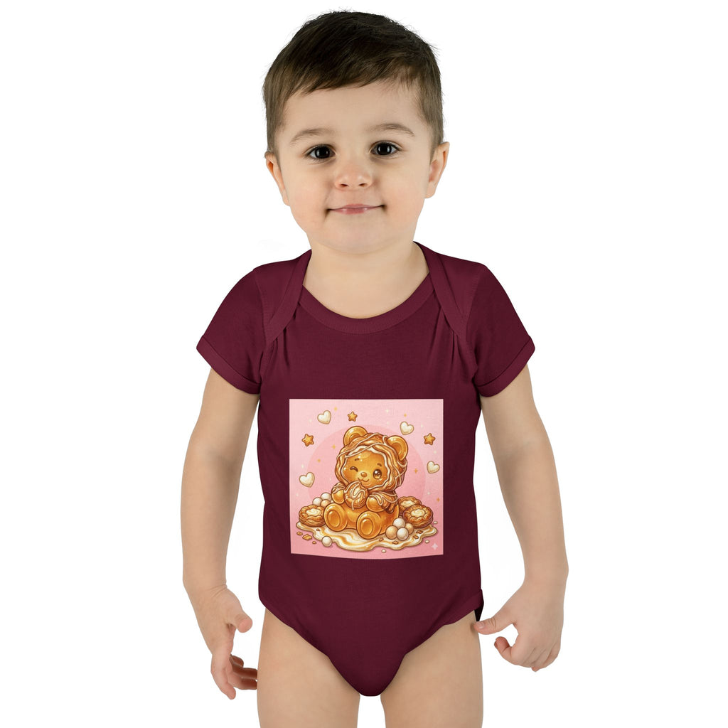 Cheese Danish Gooey Gummy bear in Puff PJs- Baby Onesie
