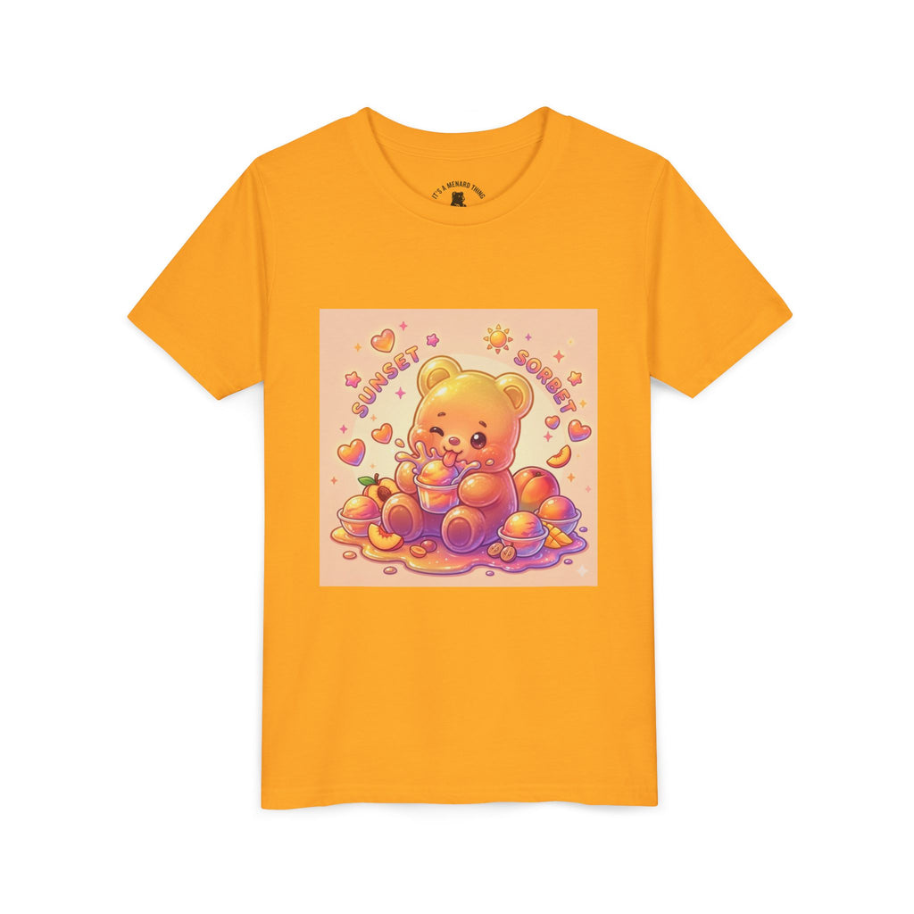 Sunny Peach Sorbet Gooey Gummy Bear Kids Graphic Shirt