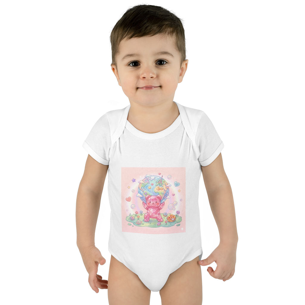Infant Bodysuit — World Atlas Gummy bear Design