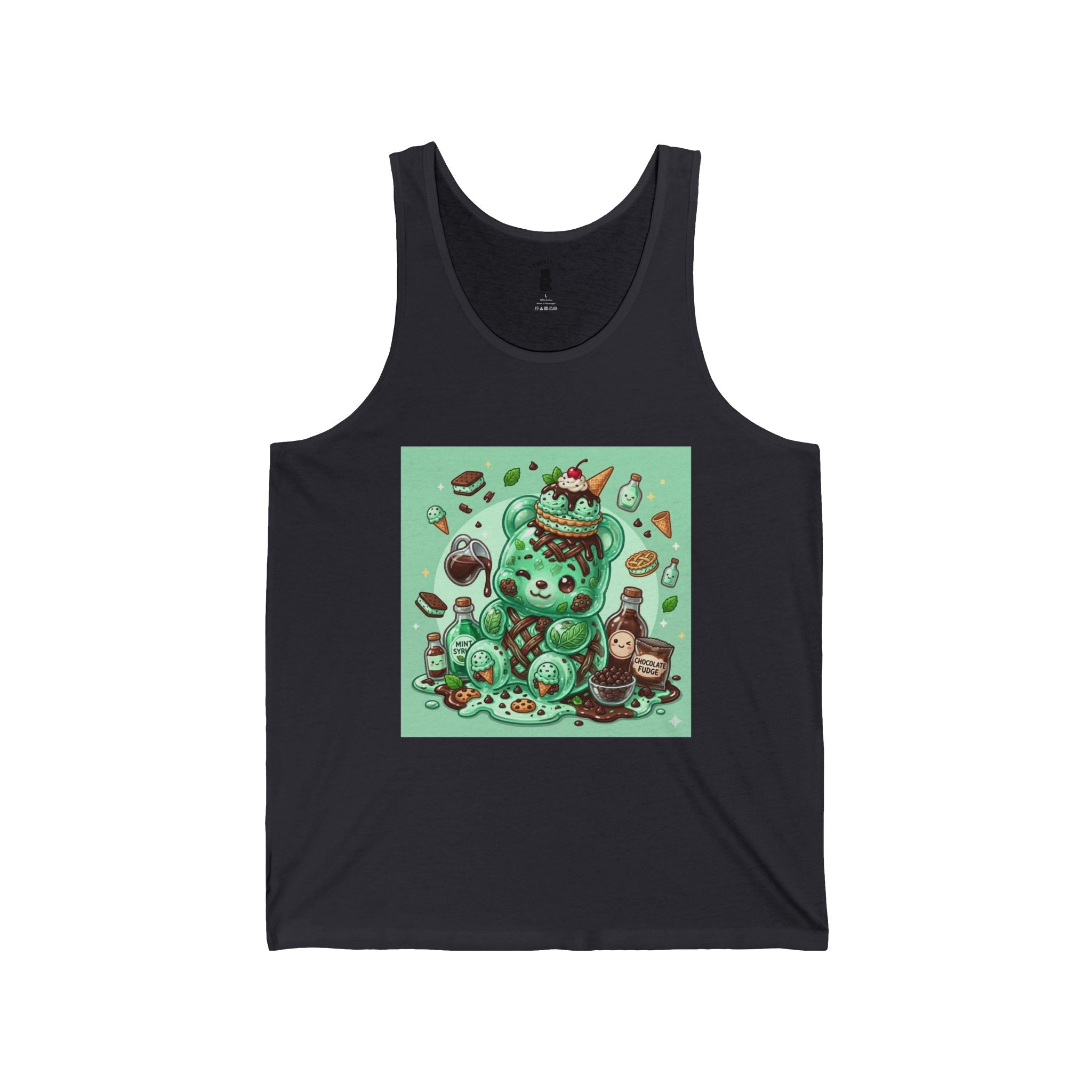 Special Mint Chip Ice Cream Delight, Gooey Gummy Bear — Kawaii Graphic Tank