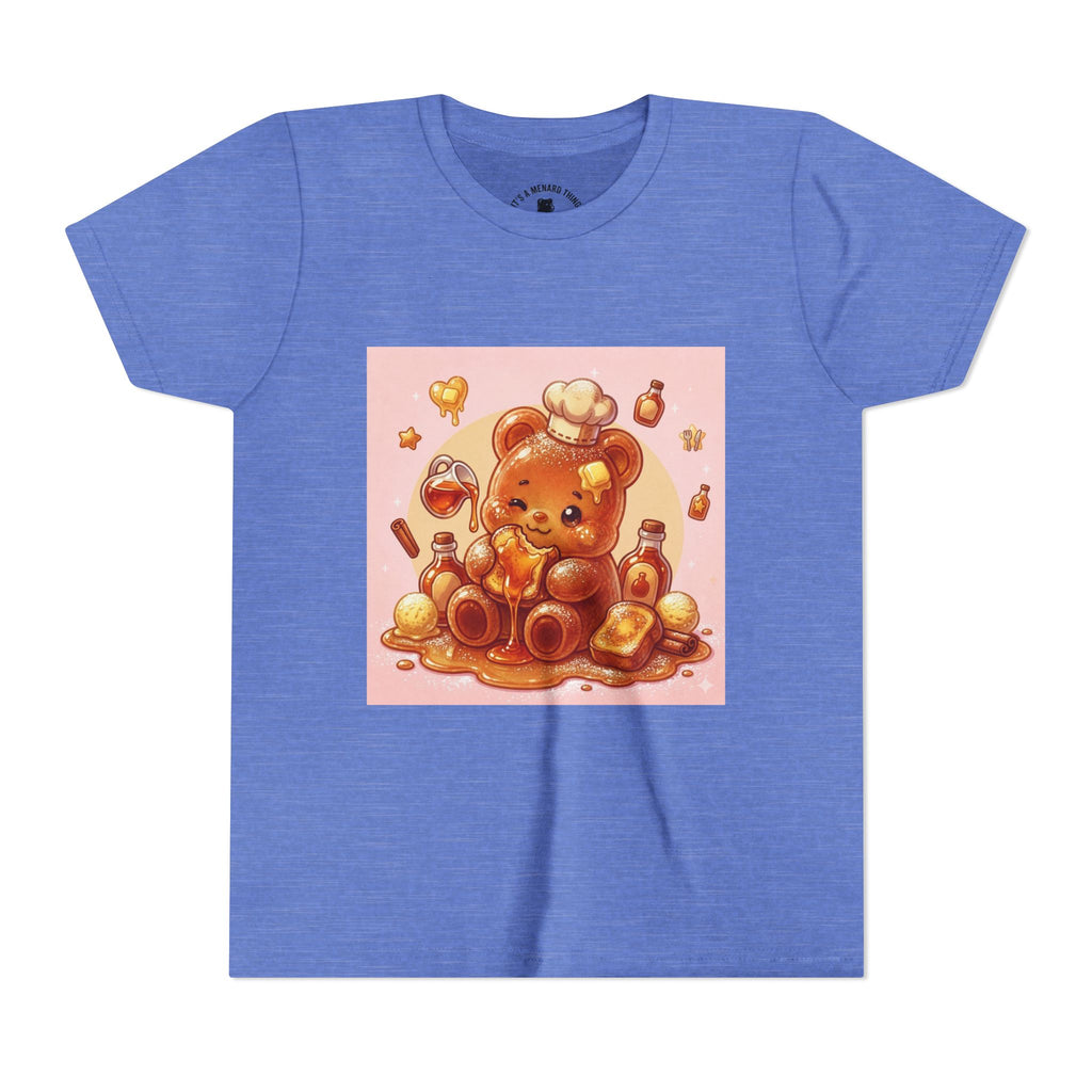 Kids Thick French Toast Gooey Gummy Chef Bear Graphic T-Shirt