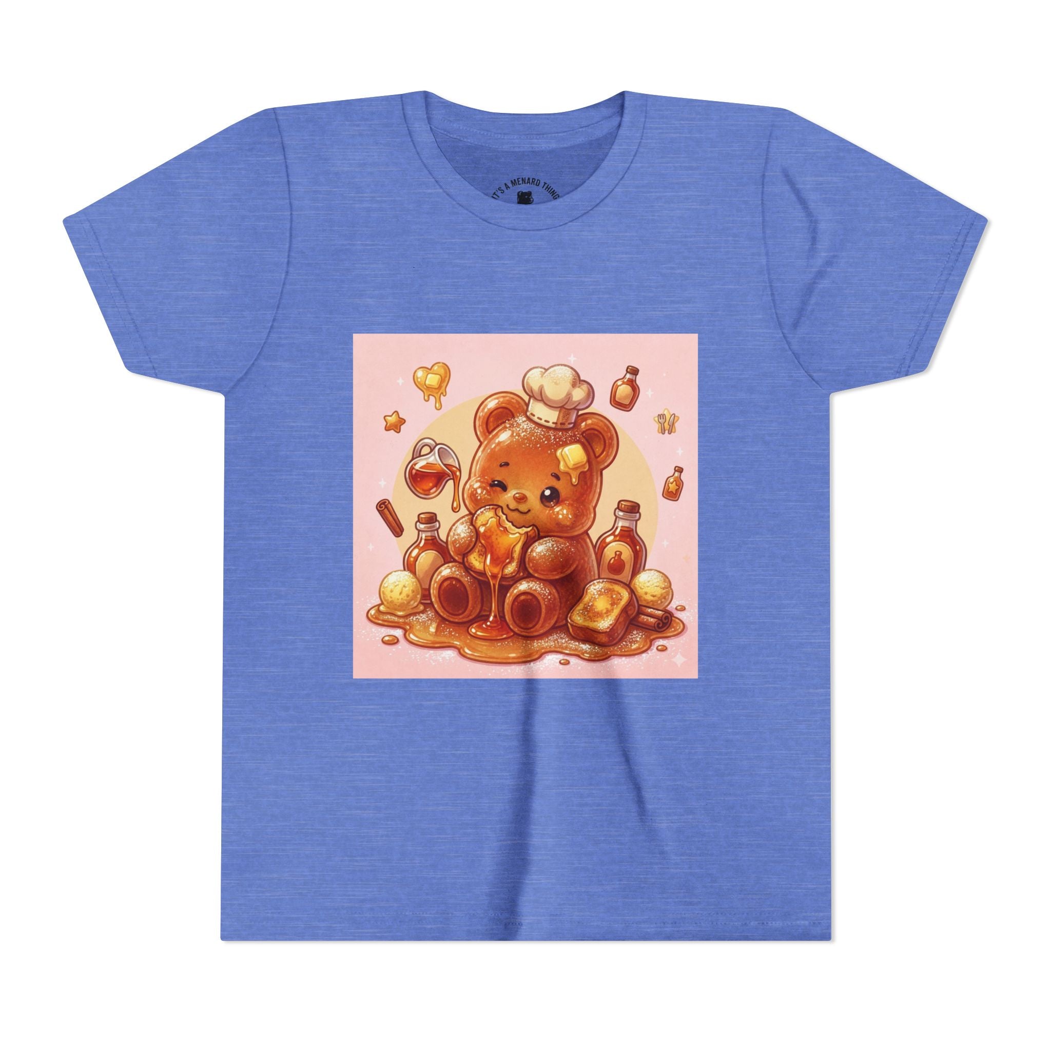 Kids Thick French Toast Gooey Gummy Chef Bear Graphic T-Shirt
