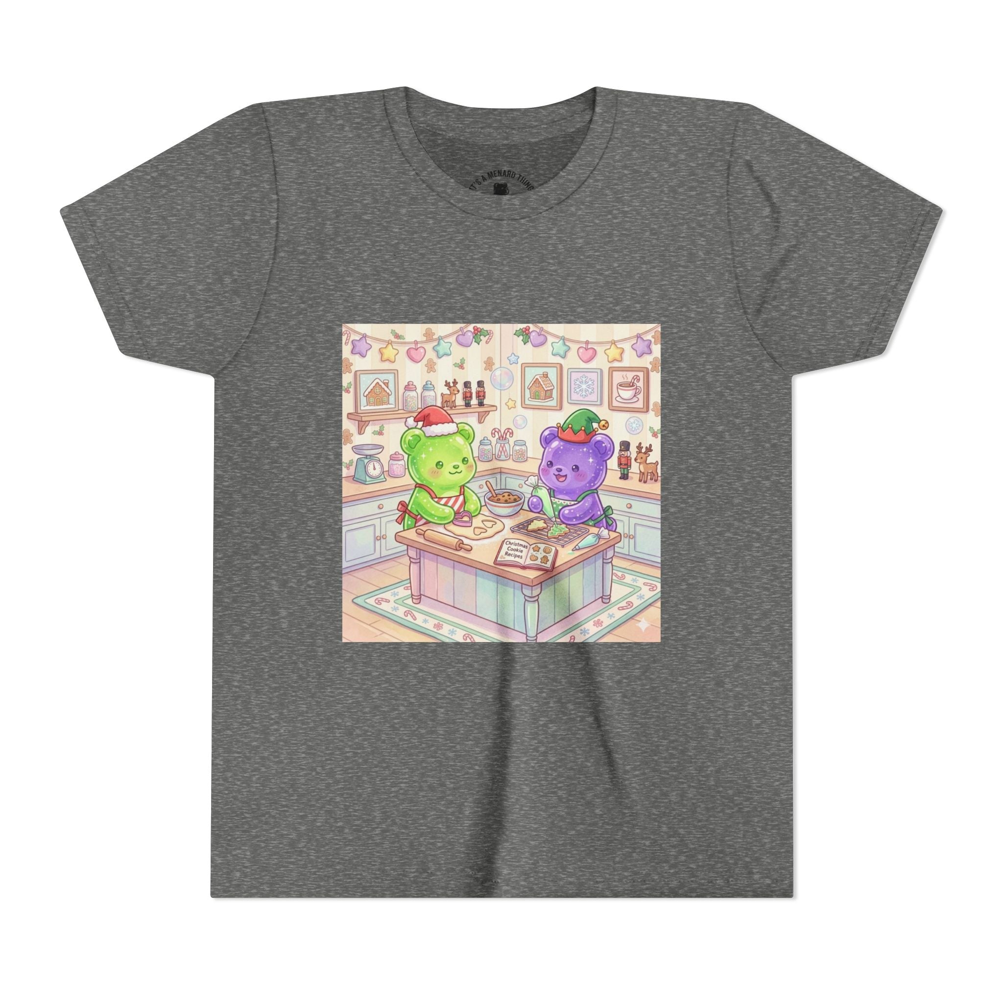 Gooey Gummies making Holiday Cookies T‑Shirt — Cute Pastel Kitchen Baking Design