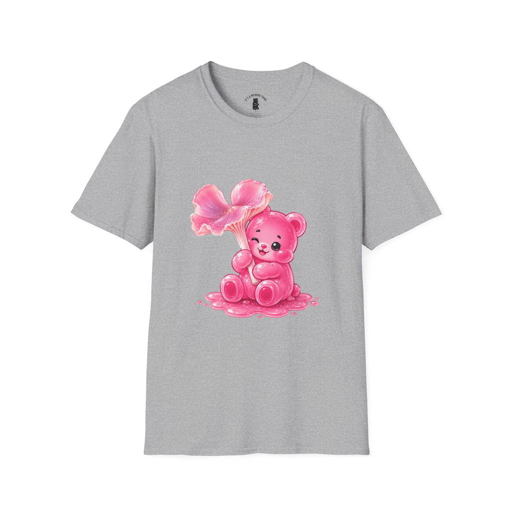 Pink Wax Cap Special Mushroom, Oozy Bear Gummy Friend- Graphic Shirt