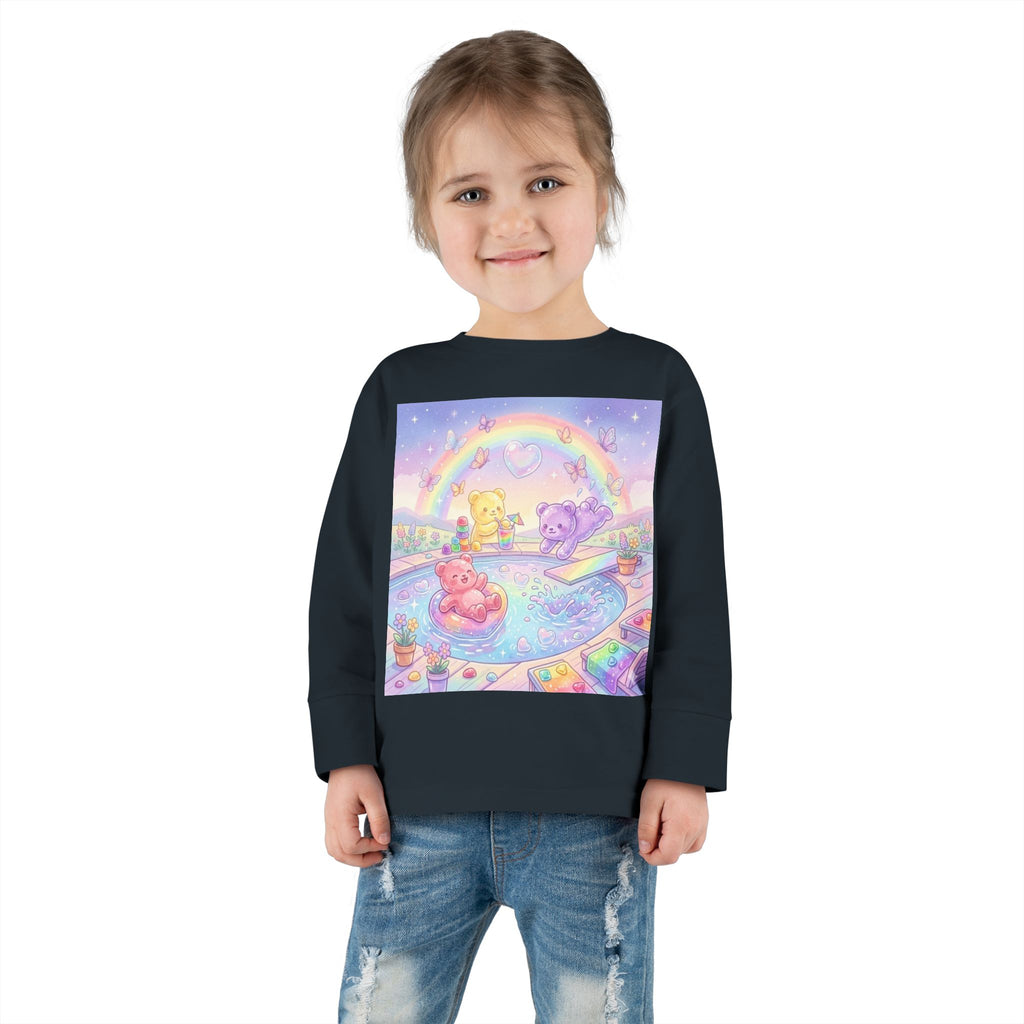 Pool Party, Swim Time Oozy Bear Summer Friends Group- Graphic Long Sleeve Shirt