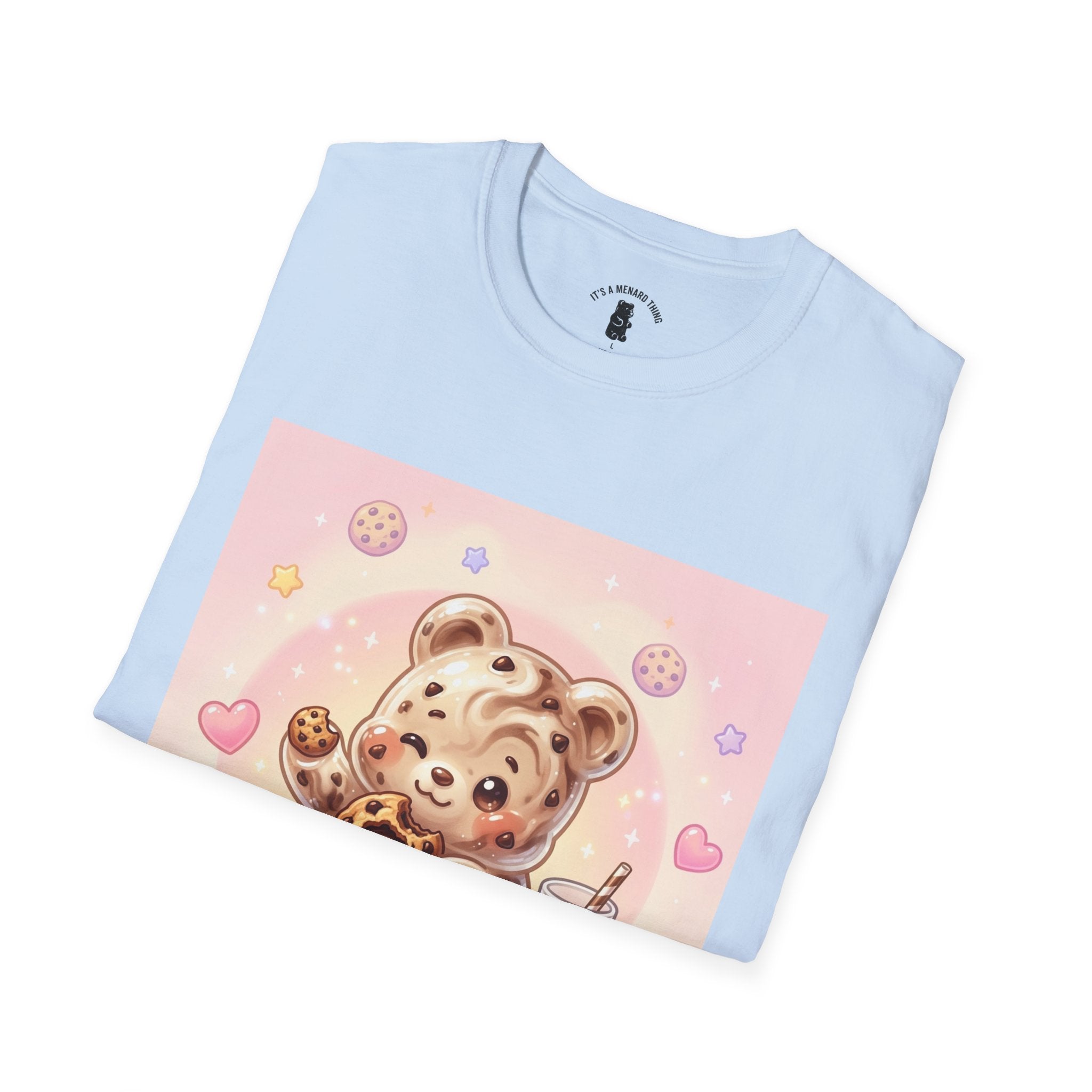 Cookies and Milk, Fudge Gooey Gummy Bear — Kawaii Graphic T-Shirt