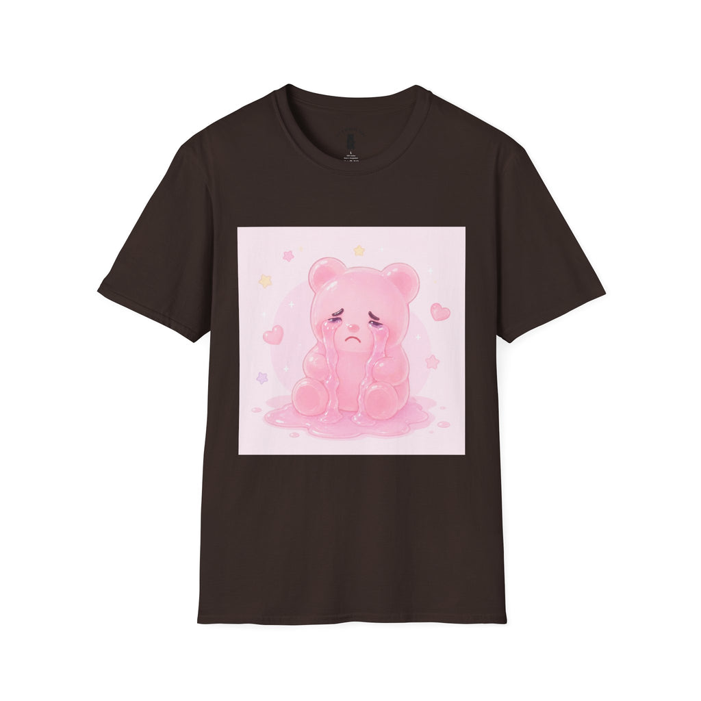 Crying Pink Gooey Gummy Bear- Graphic Tee
