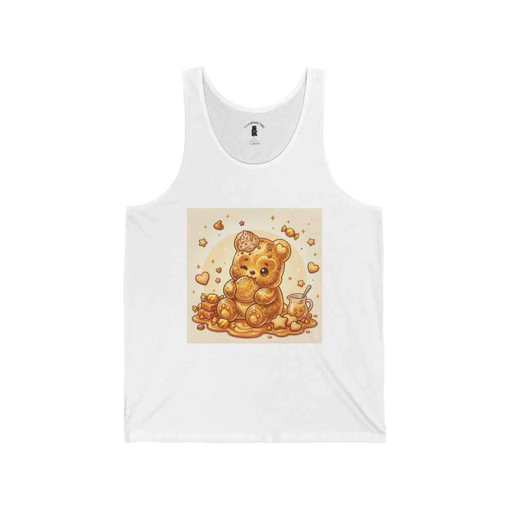Butterscotch Golden Gooey Gummy Bear Friend — Cute Graphic Tank Top