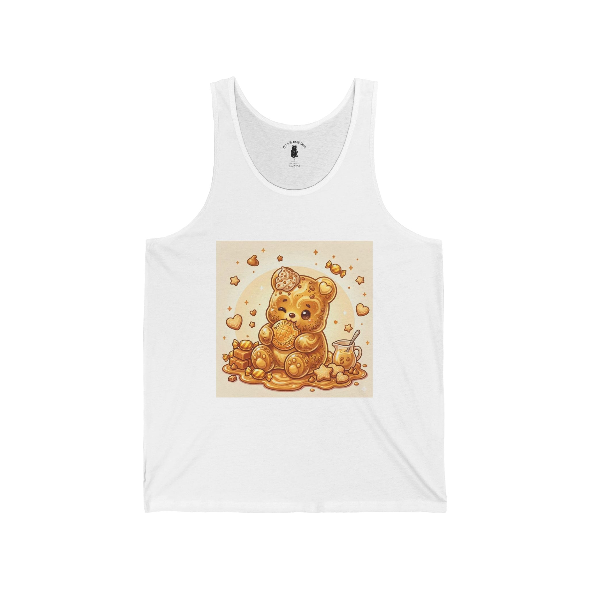 Butterscotch Golden Gooey Gummy Bear Friend — Cute Graphic Tank Top