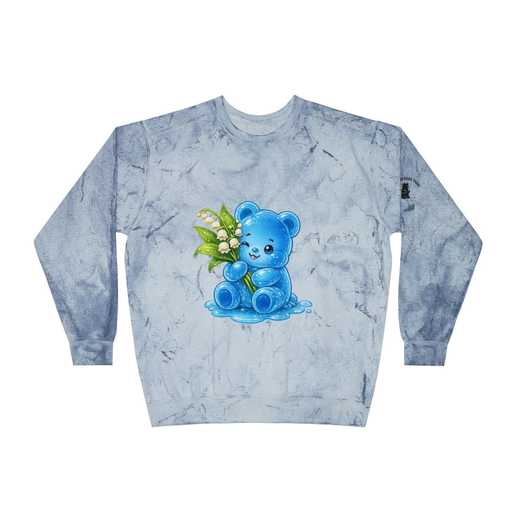 Lily-of-the-Valley Special, Blue Gooey Gummy Bear- Kawaii Graphic Tye-Dye