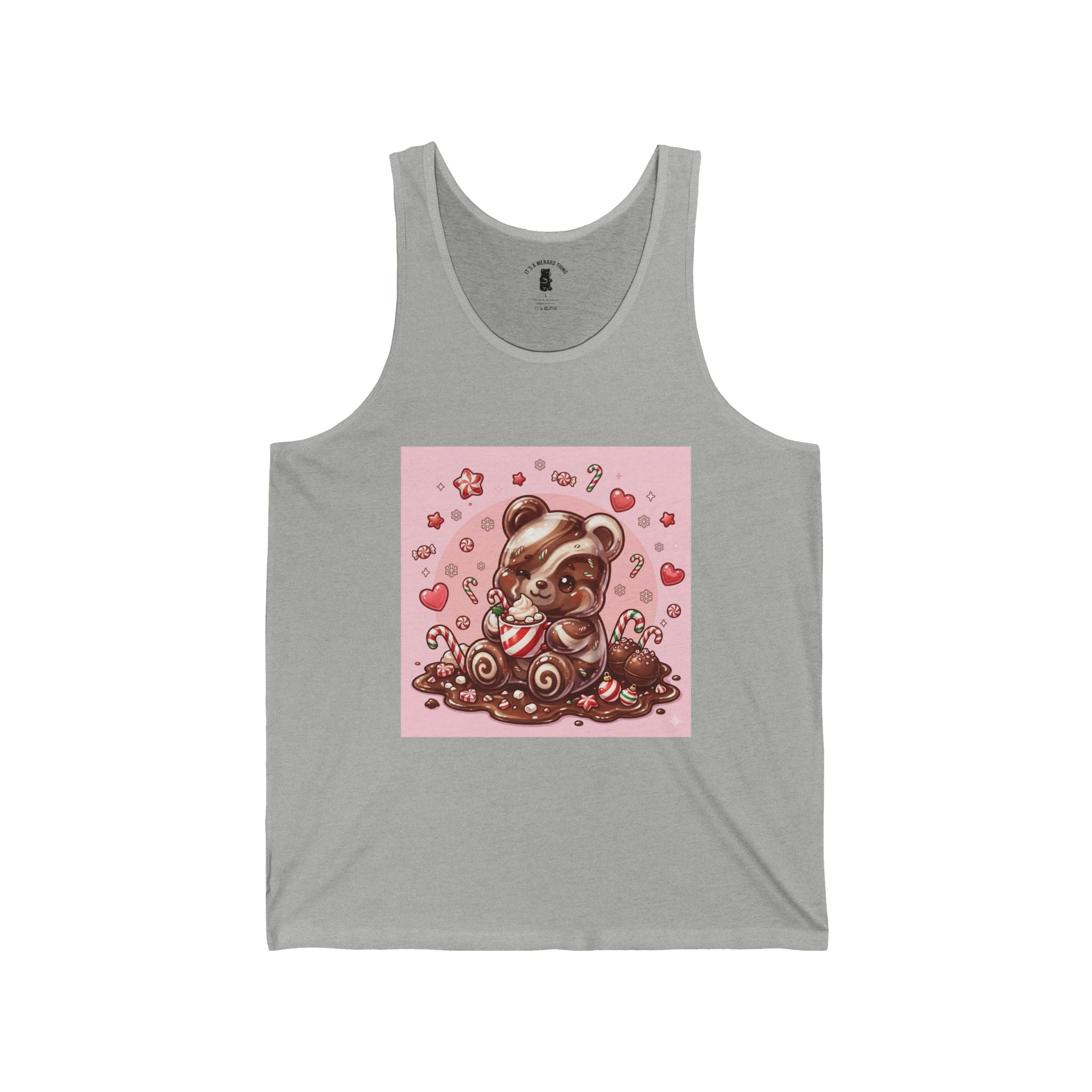 Peppermint Hot Chocolate, Gooey Gummy Bear- Kawaii Graphic Tank Top