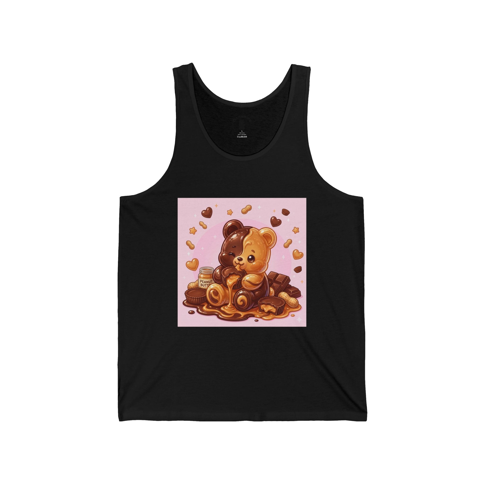 Chocolate & Peanut Butter Gooey Gummy Bear Freind — Cute Graphic Tank Top