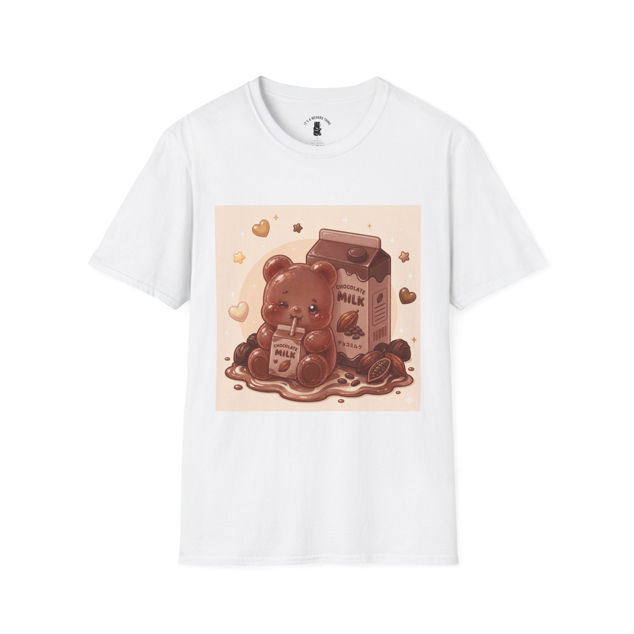 Cute Kawaii Gooey Gummy Milk Chocolate Milk Bear Cartoon Graphic T-Shirt
