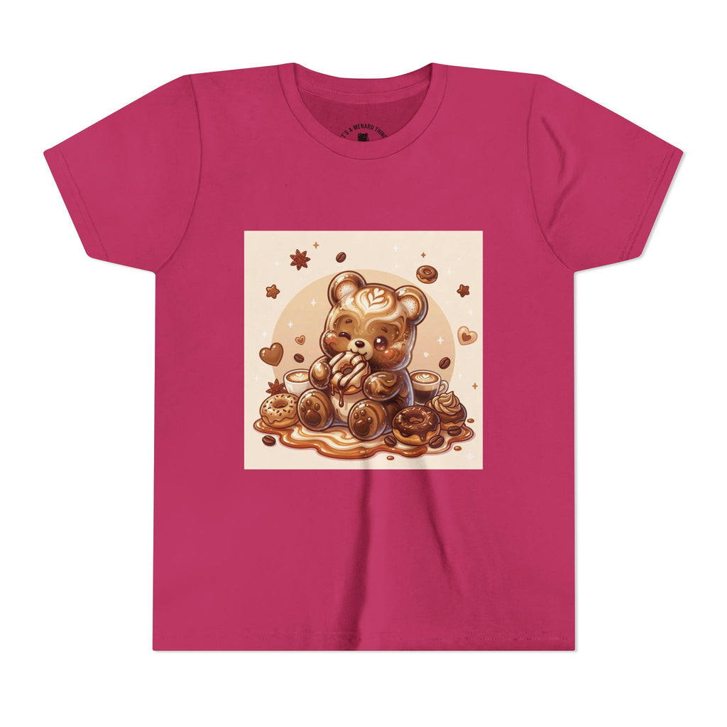 Coffee & Donuts Gooey Gummy Bear Graphic Kids Shirt