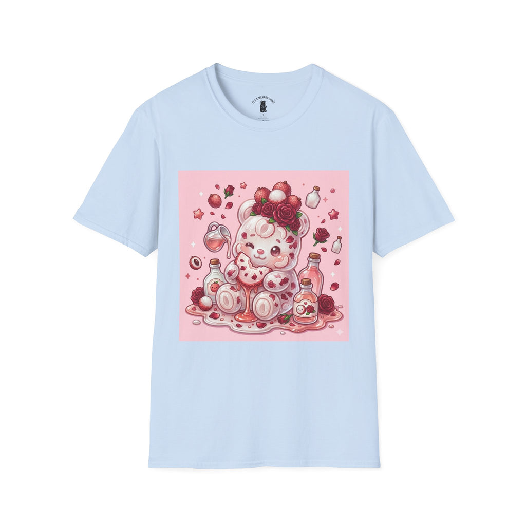 Rose Lychee berry Exotic fruit Gooey Gummy Bear — Kawaii Graphic T-Shirt