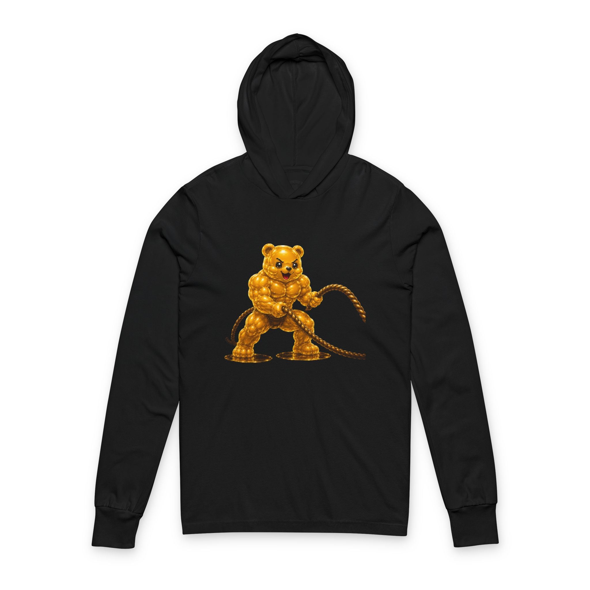 Rope Workout Training, Golden Oozy Buff Bear Gummy Gym Addition- Adult Workout Sweatshirt