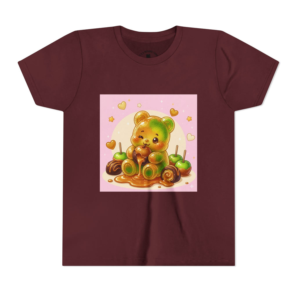 Caramel Apple Gooey Gummy Bear Graphic Kids T-Shirt